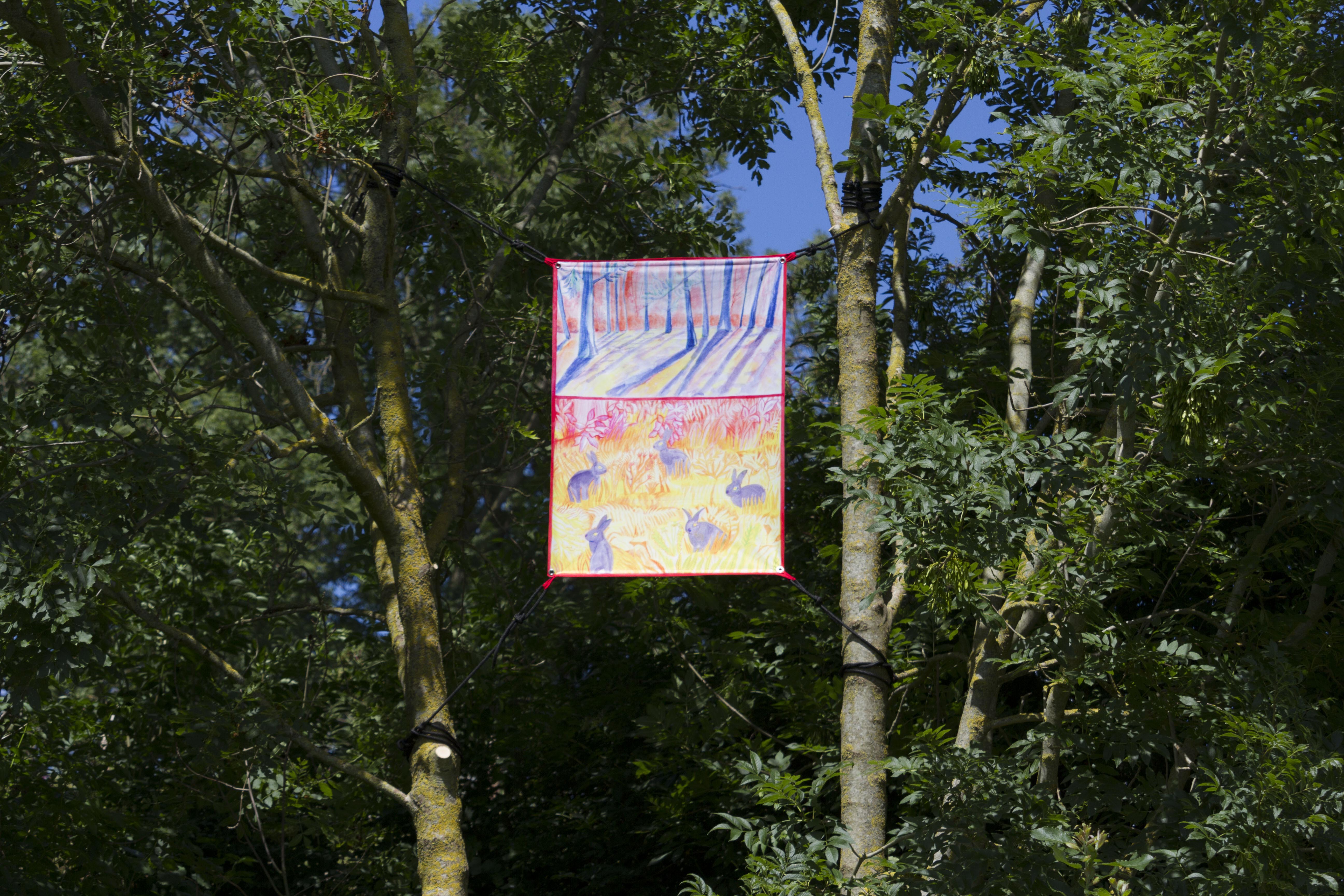 Parcours narratif autour de la Citadelle, 2022. Impression textile. 120 x 90 cm.