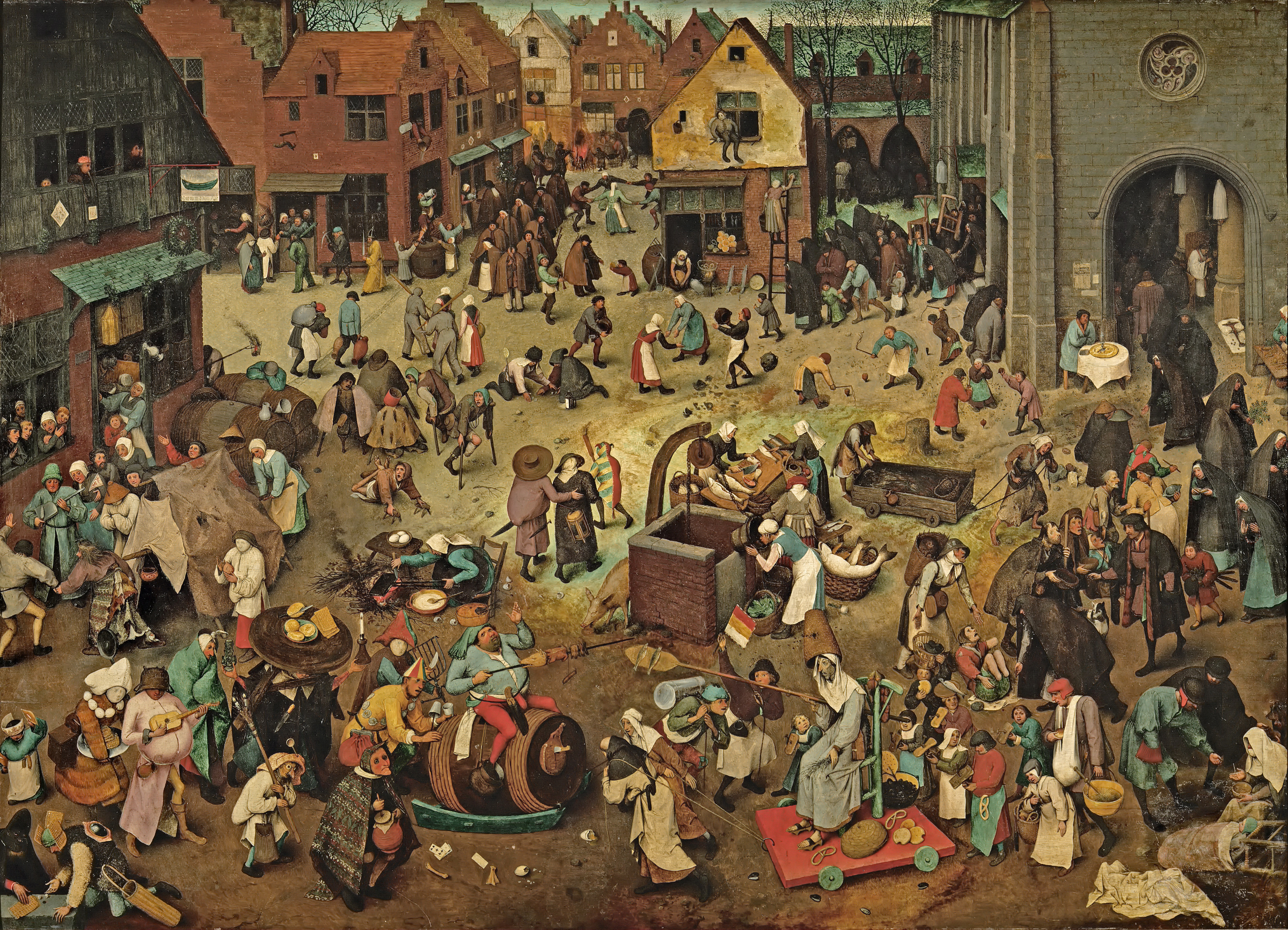 The Fight Between Carnival and Lent, painted by Pieter Bruegel the Elder in 1559.