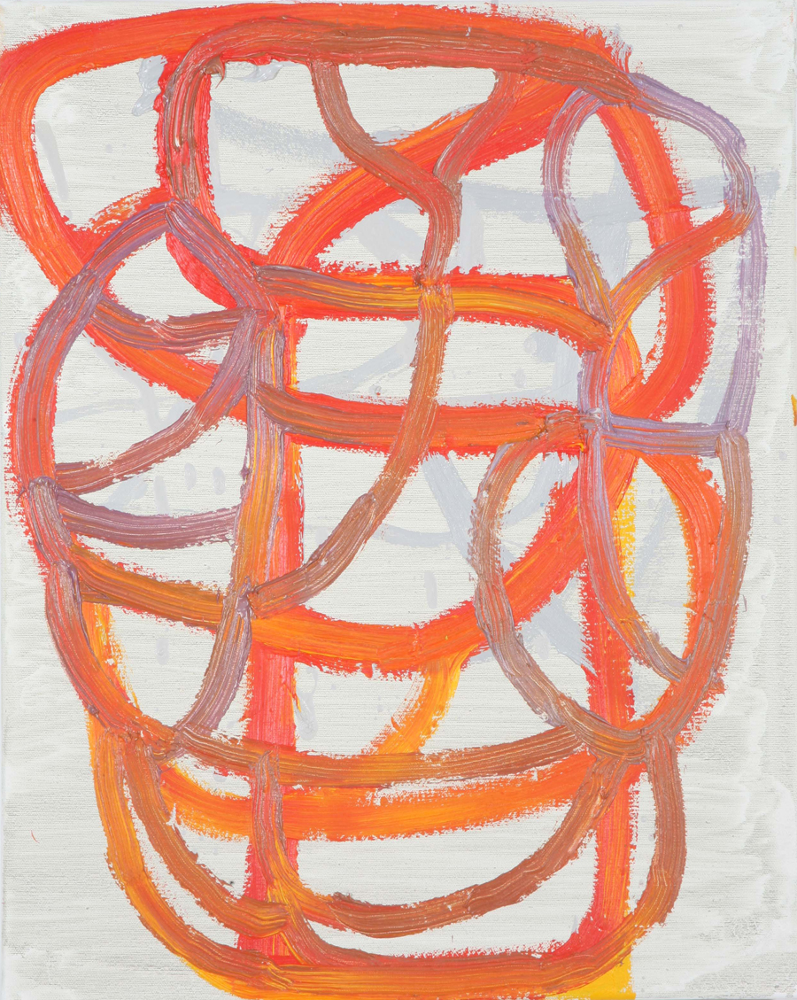 Red Rover, 2011, oil on canvas with crystallina, 20x16in