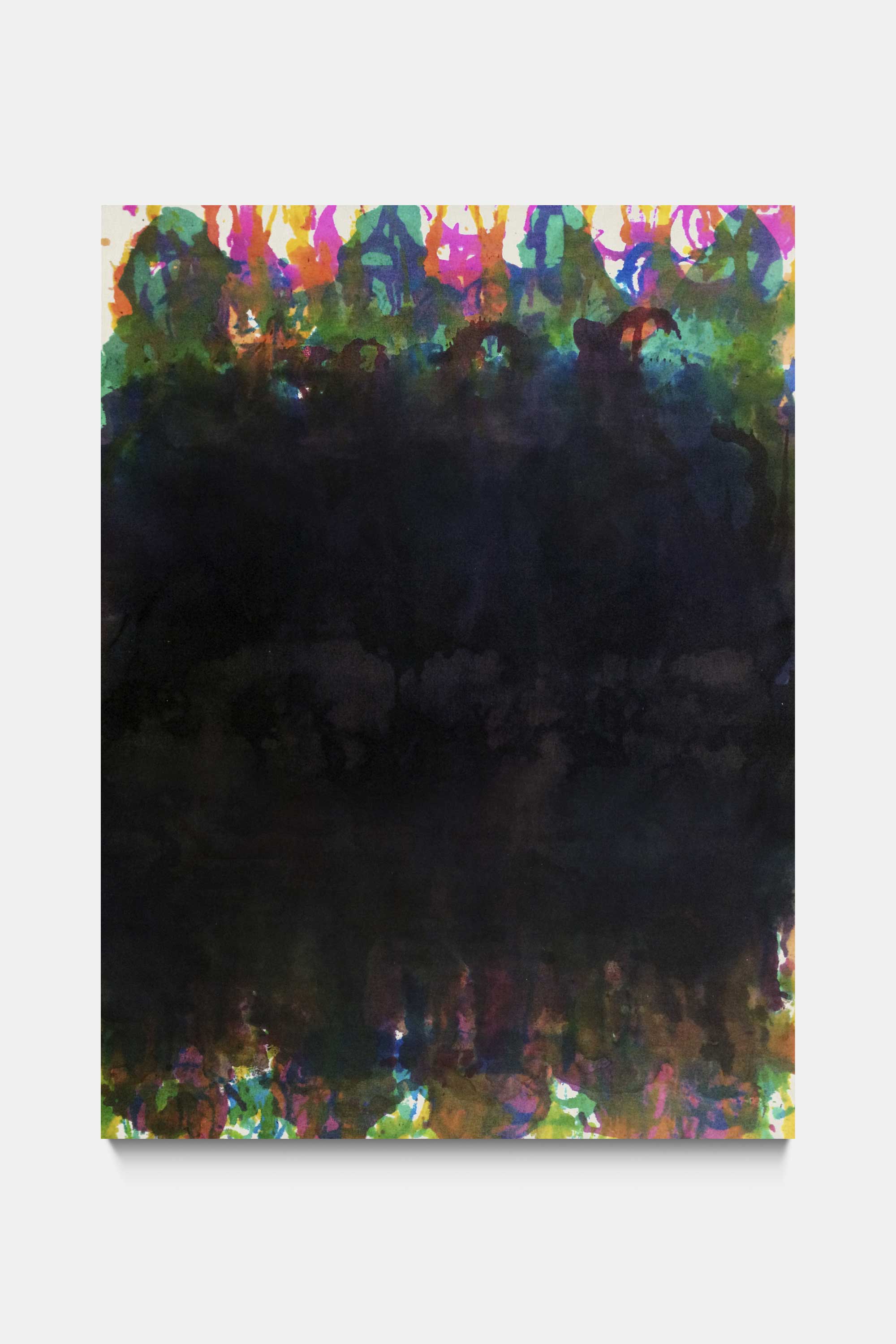 Mexican black, 2017. Liquid dye on canvas. 145&#160;×&#160;195&#160;cm.