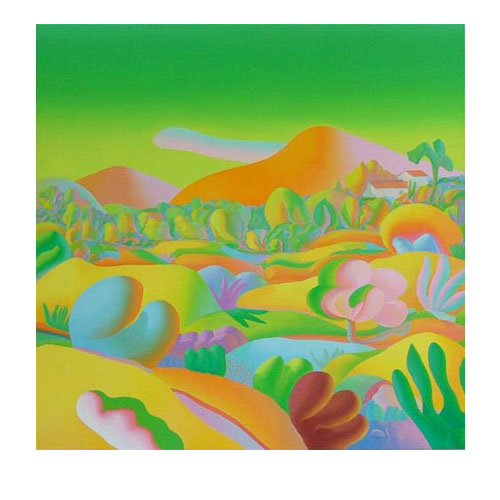 PAISAJE DEL CIELO VERDE II 2005, oil on canvas, 195cm x 195cm