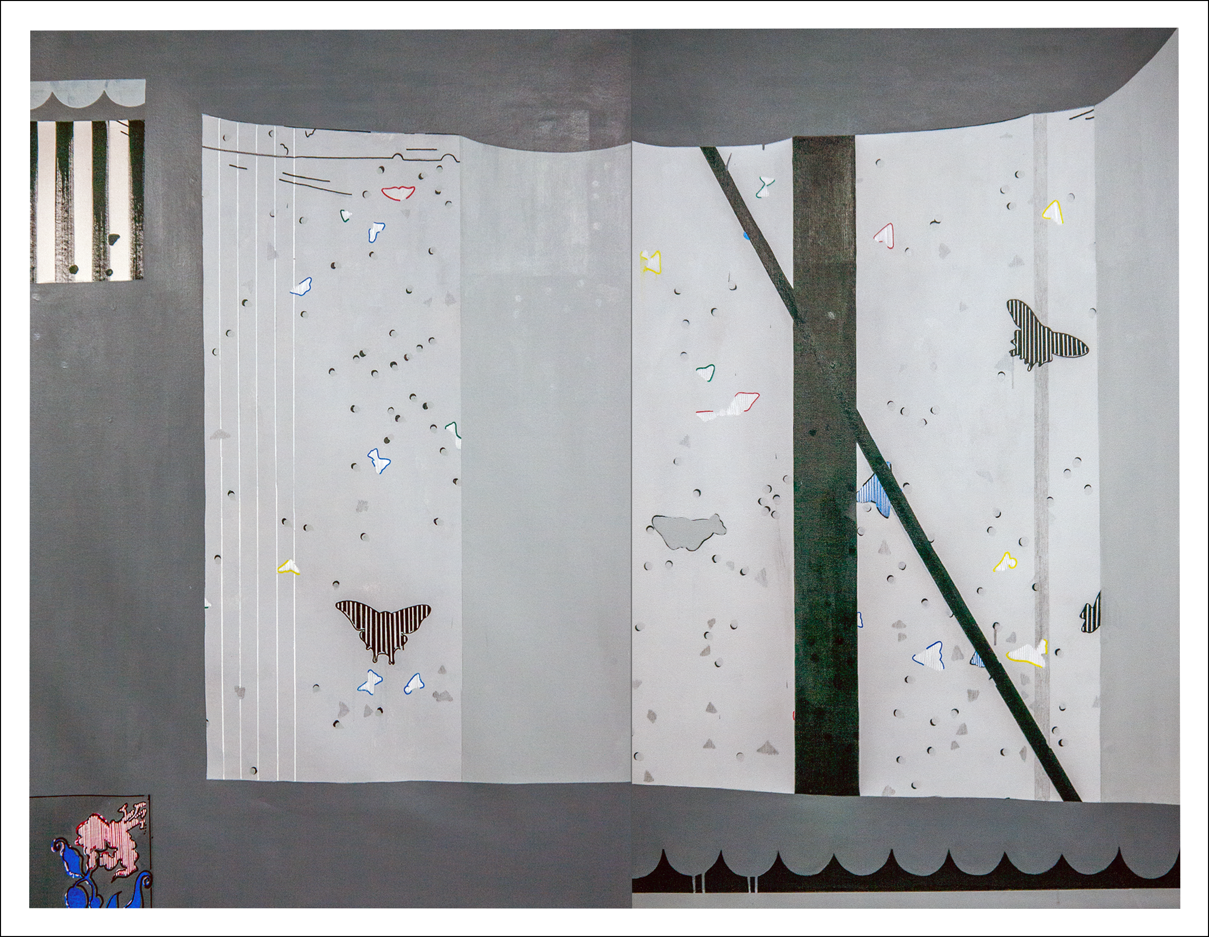 Growths On the Surface of Life, 2024; Acrylic on canvas; 76" x 58"