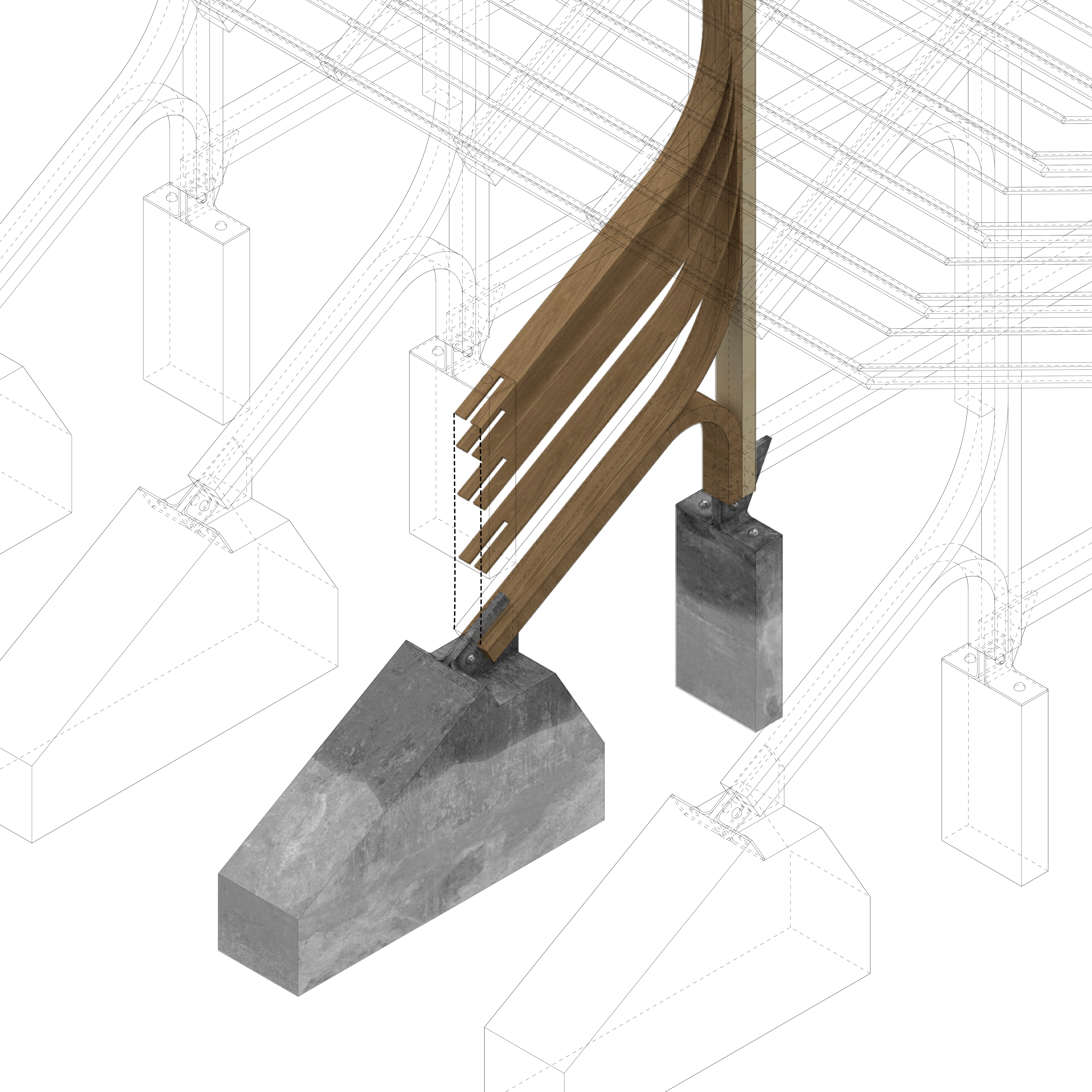 Integrating Concrete Footings With Glulam Timber Structures 