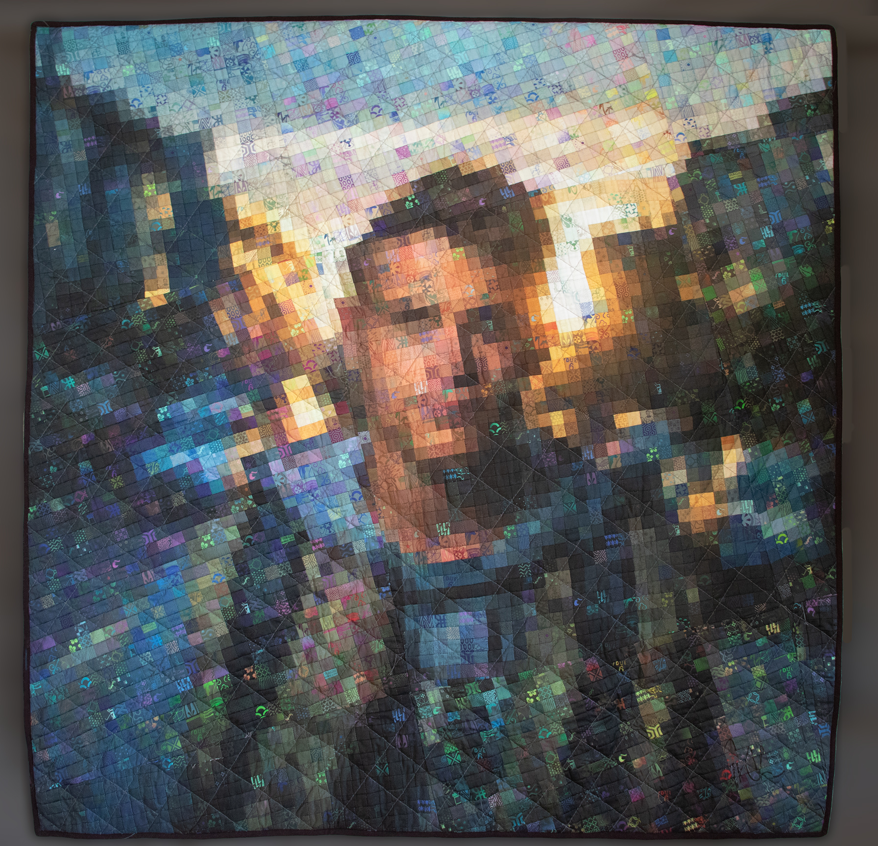 Young Man at Sunset 43 x 43