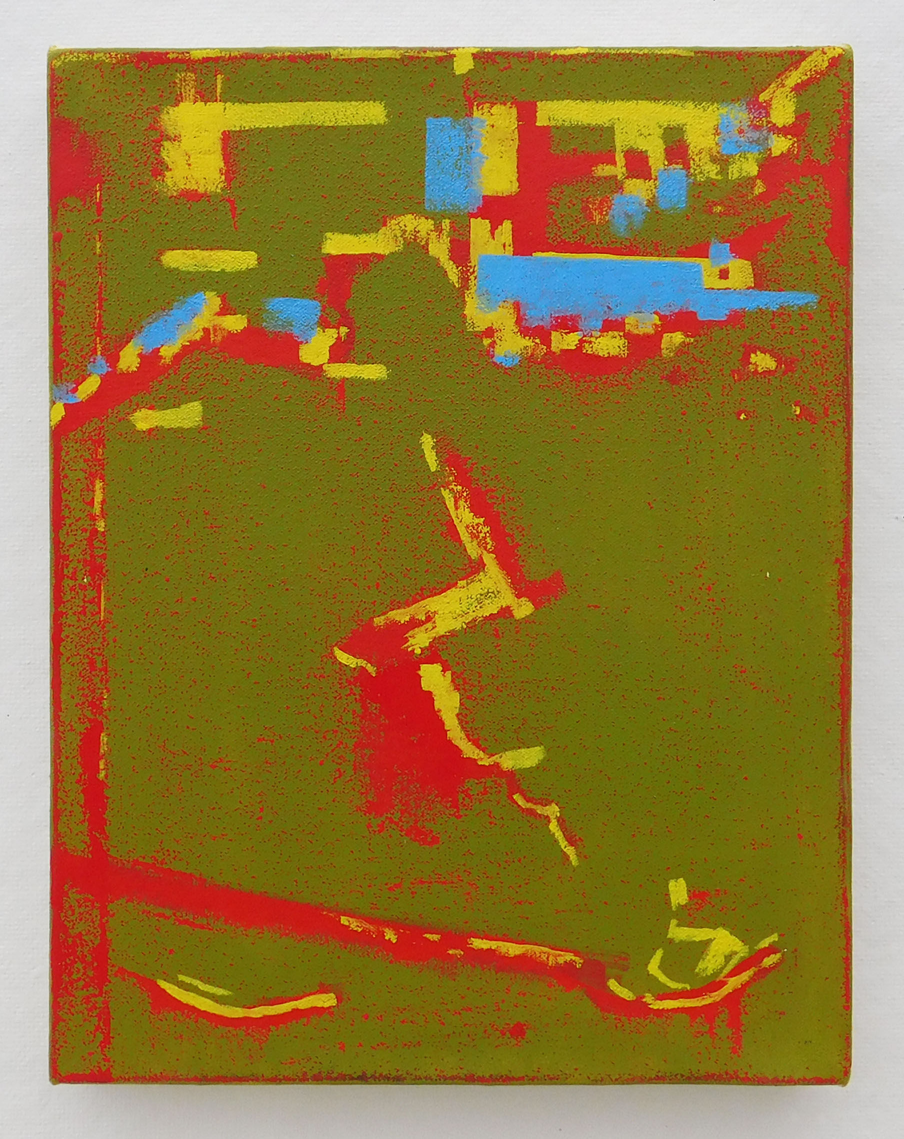 untitled (green walker). oil on canvas 11"x14"