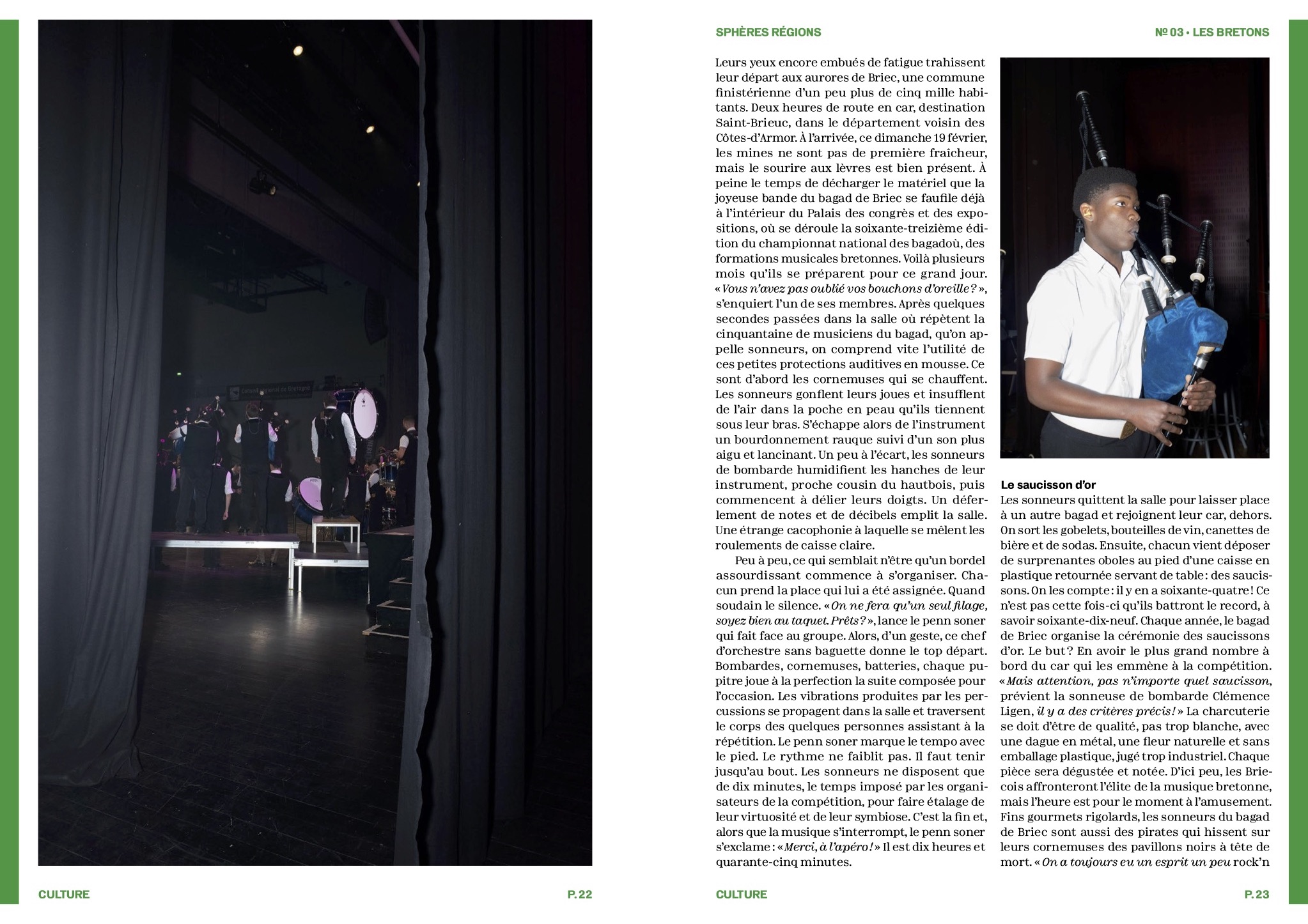 Reportage pour Sph&egrave;res Magazine