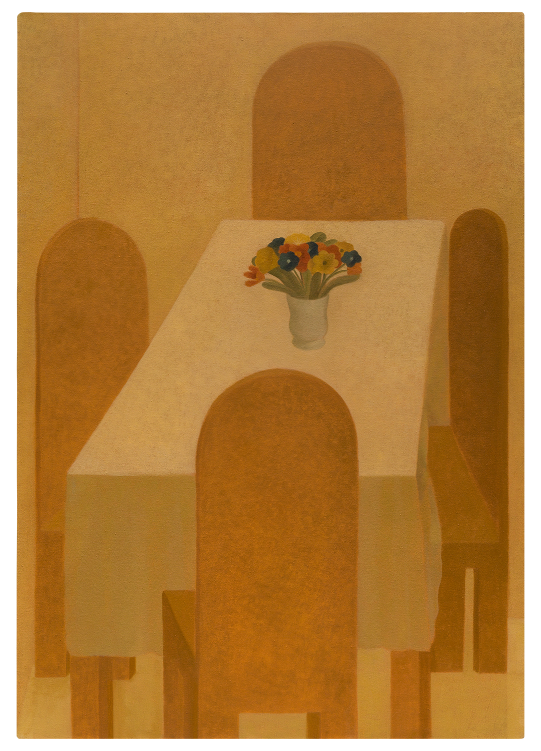 "Mesa do almoço", 2023, óleo sobre tela
