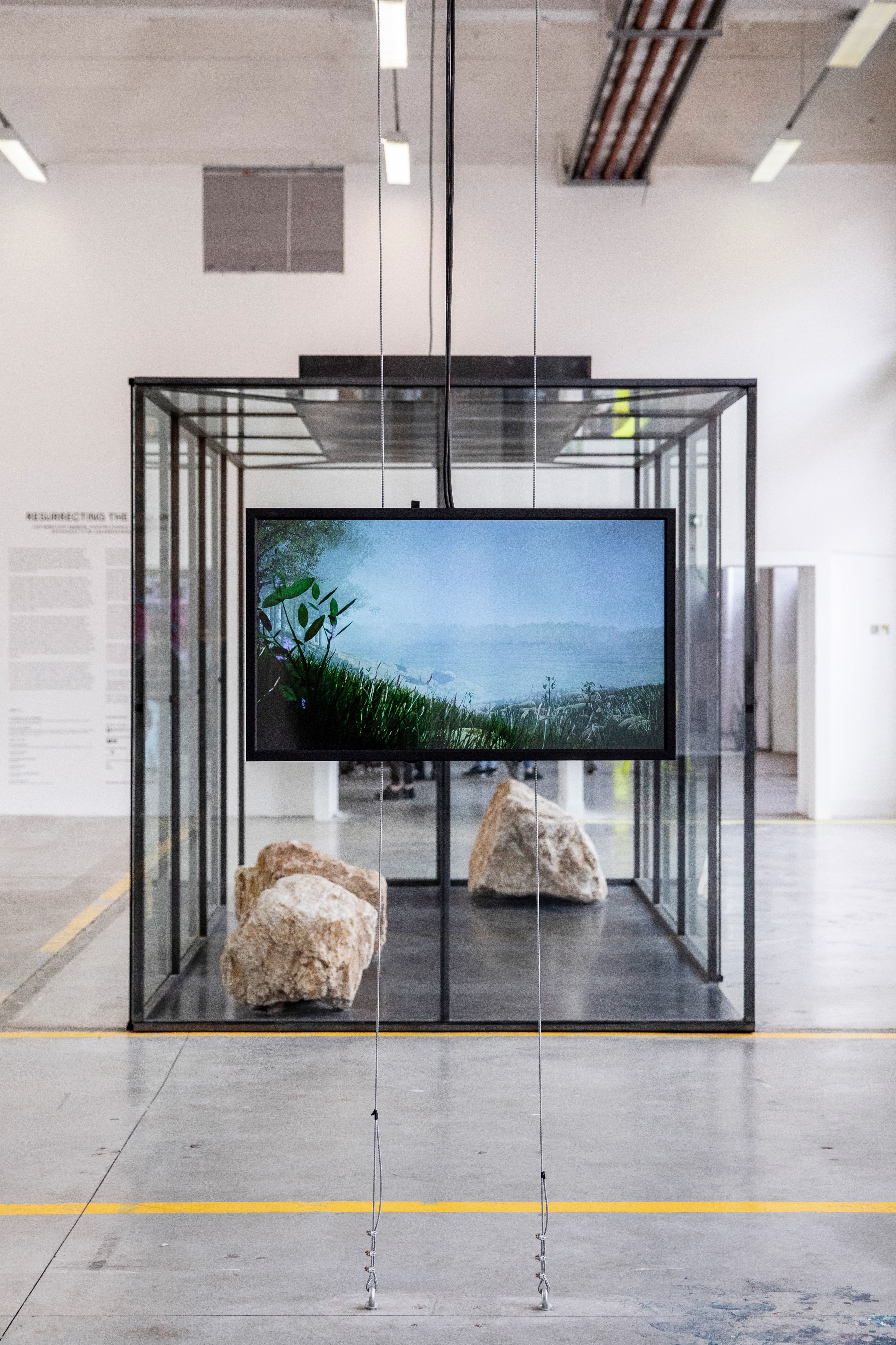 Vista de la instalación Resurrecting the Sublime en la Bienal Internacional del Diseño de Saint-Étienne, Marzo de 2019. Cada vitrina muestra el olor de una flor extinta. © Alex Cretey-Systermans