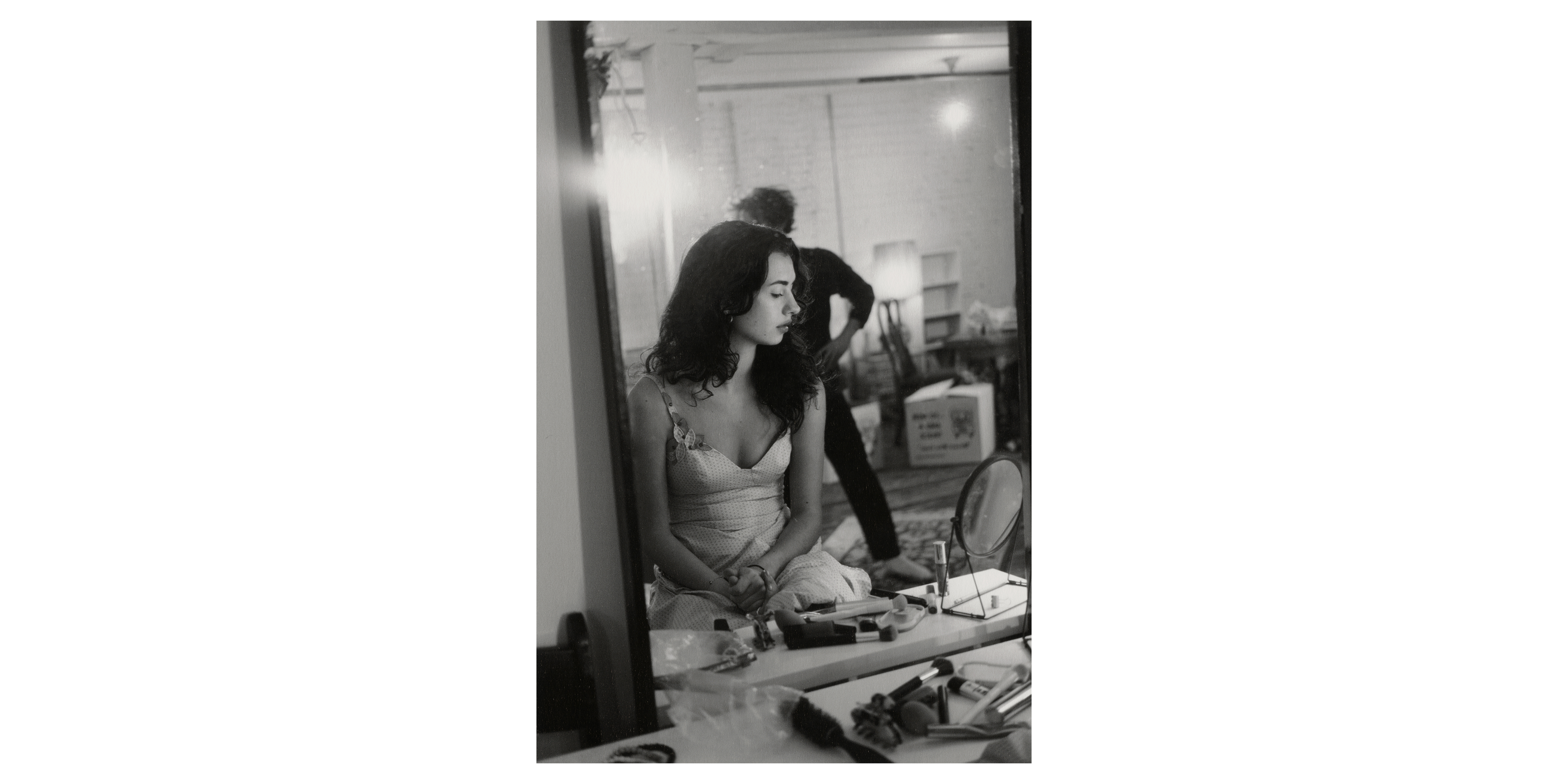 Sophia and Matt in the mirror, The Center, 2023