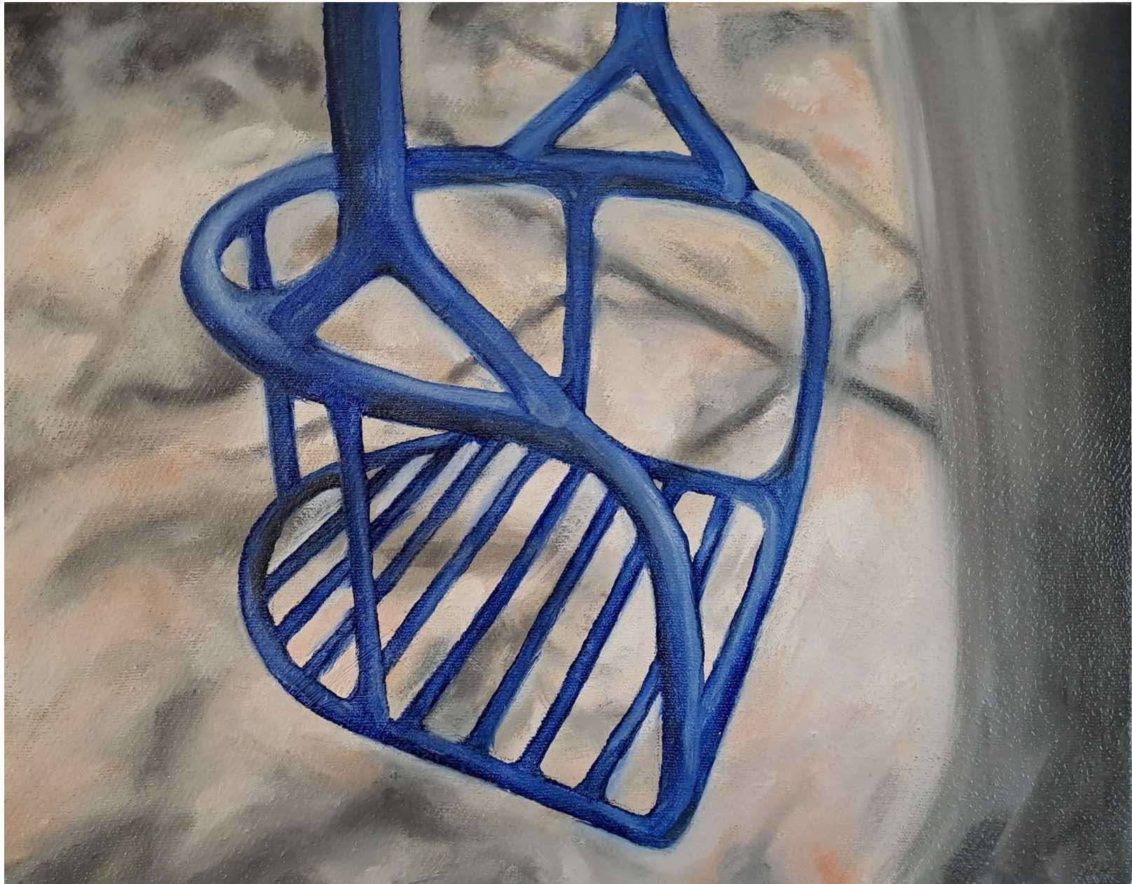 Schaukelsitz2022, Öl auf Leinwand, 24 x 19cm