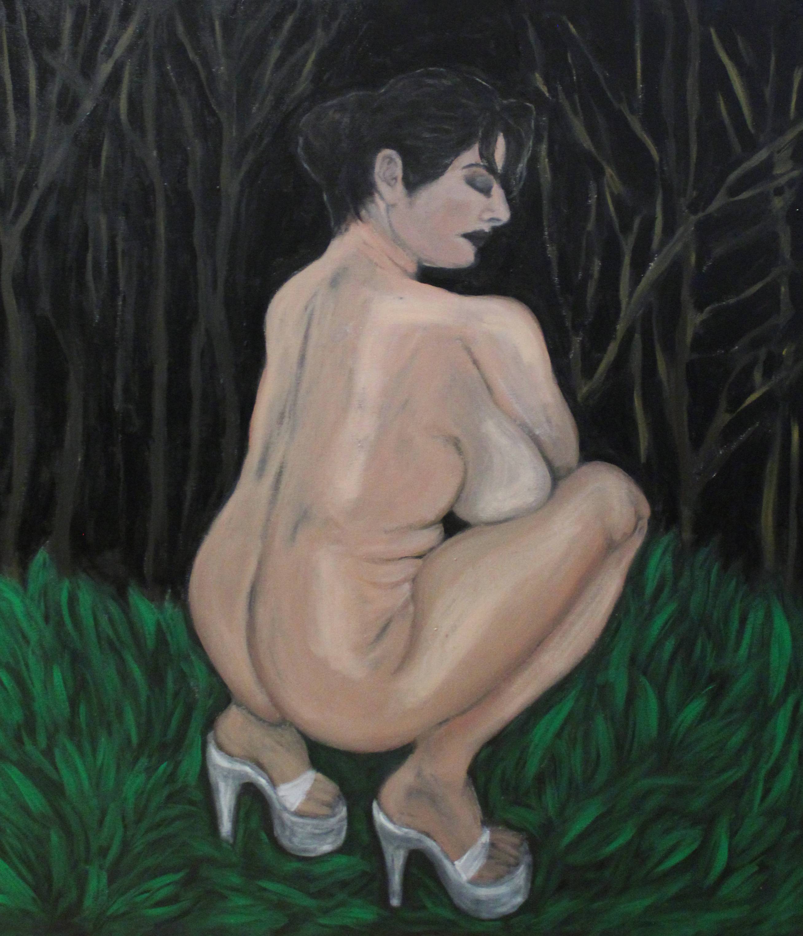 Full moon, Acrylic on canvas, 90x80 cm,2021