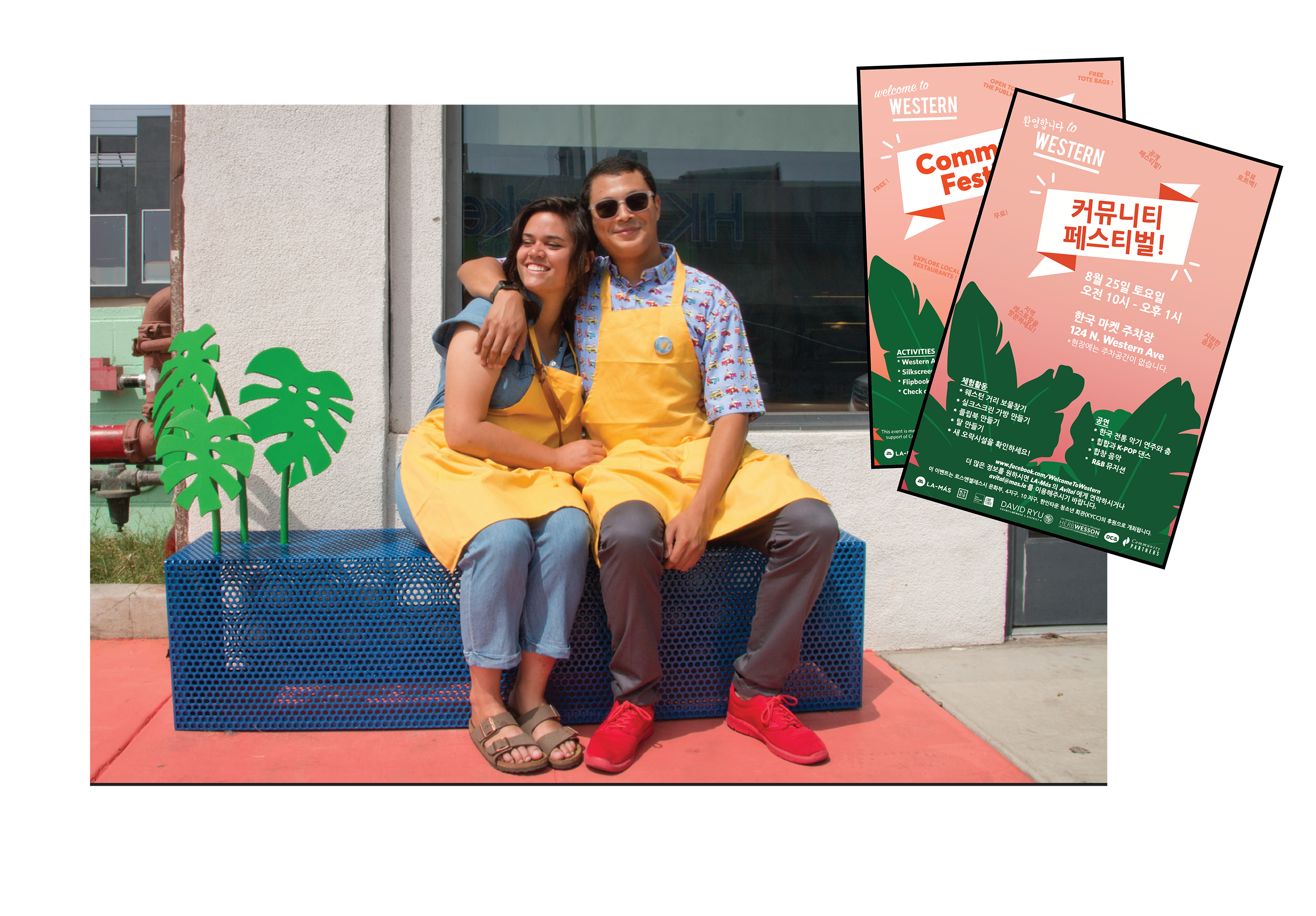 Chaz + Hector staffing engagement at the Welcome to Western Community Festival with LA Mas