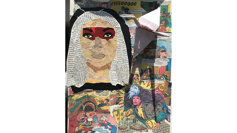 M, Collage Self Portrait