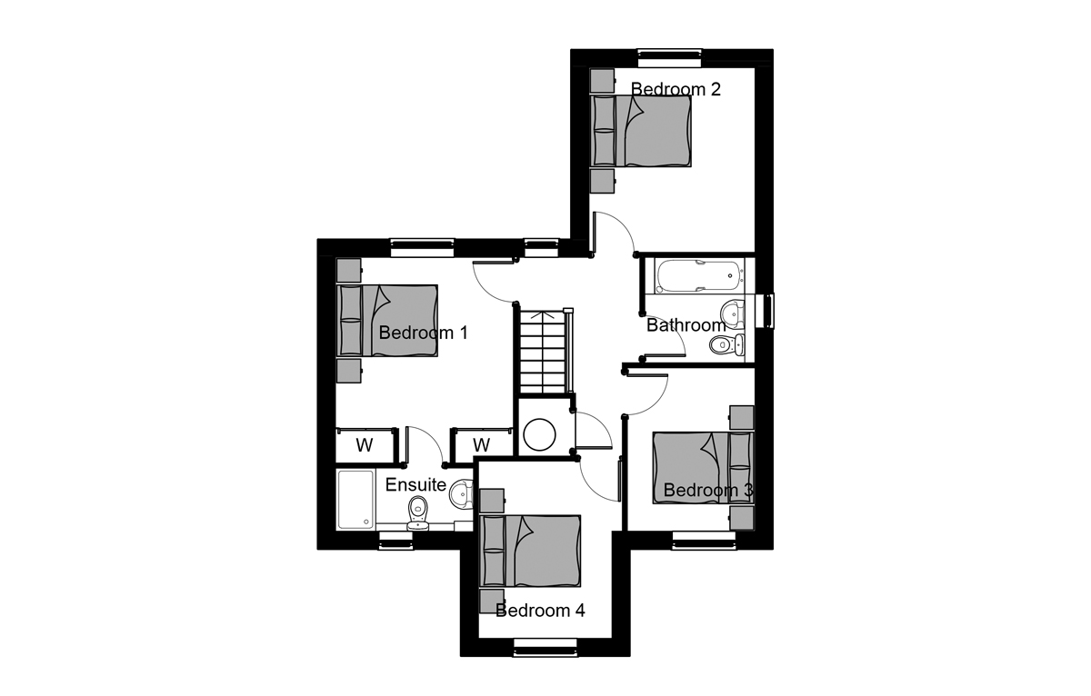 farmhouse, first floor