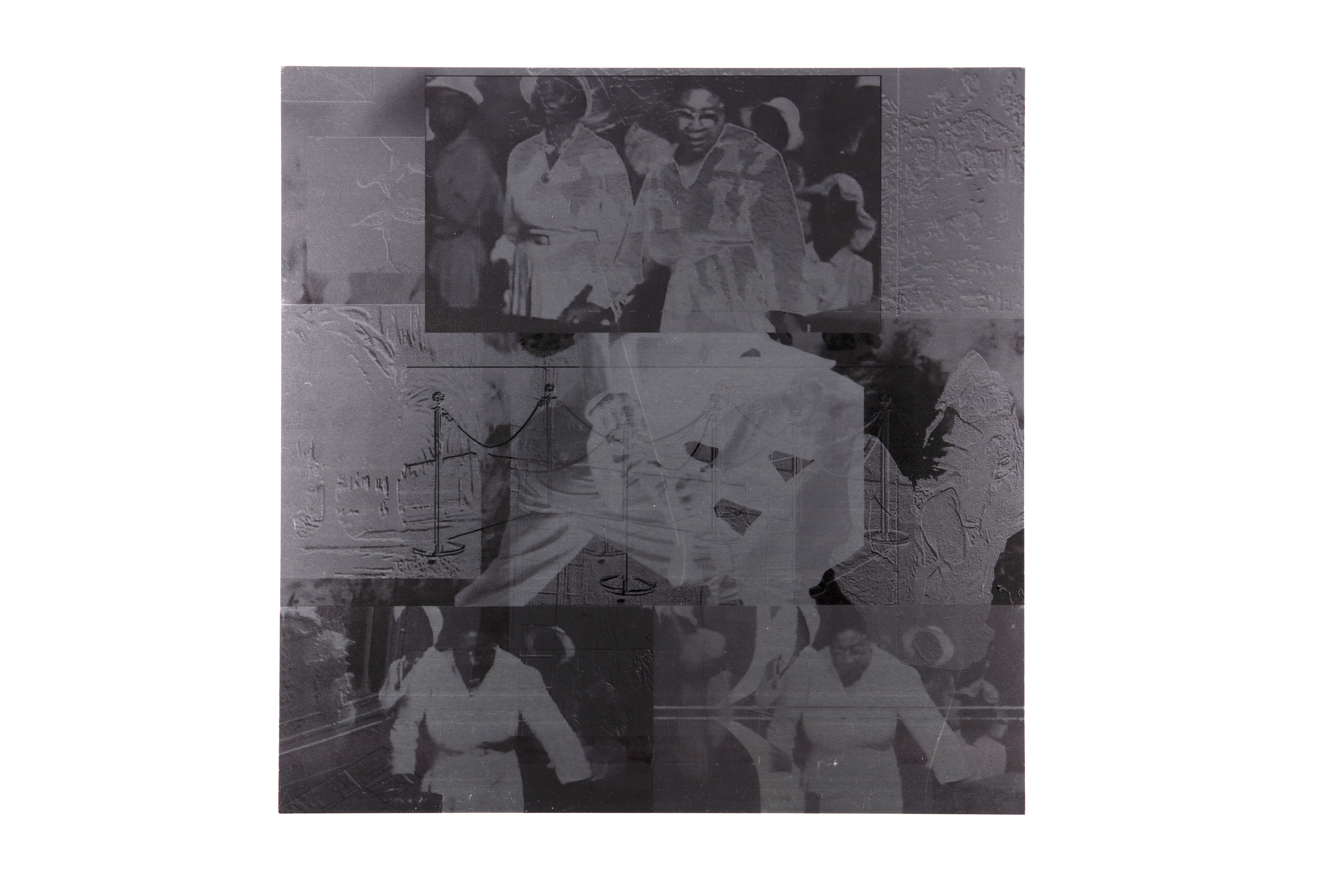 Threshing Floor (1/2), 2023  Photo-lithograph and Screen print on aluminium, 50 x 50 cm