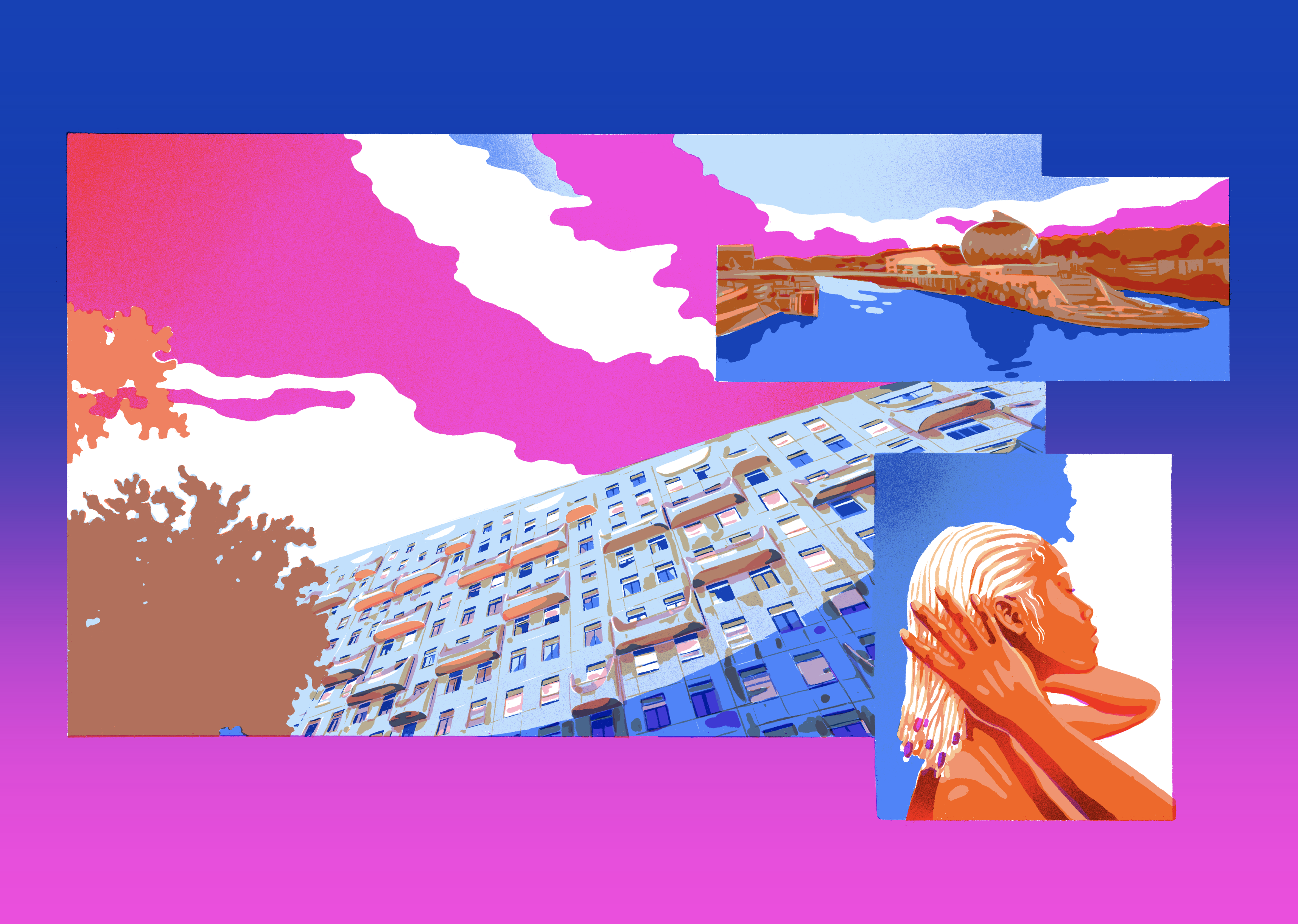 Pont de Sèvres - dessin numérique 30x42 cm