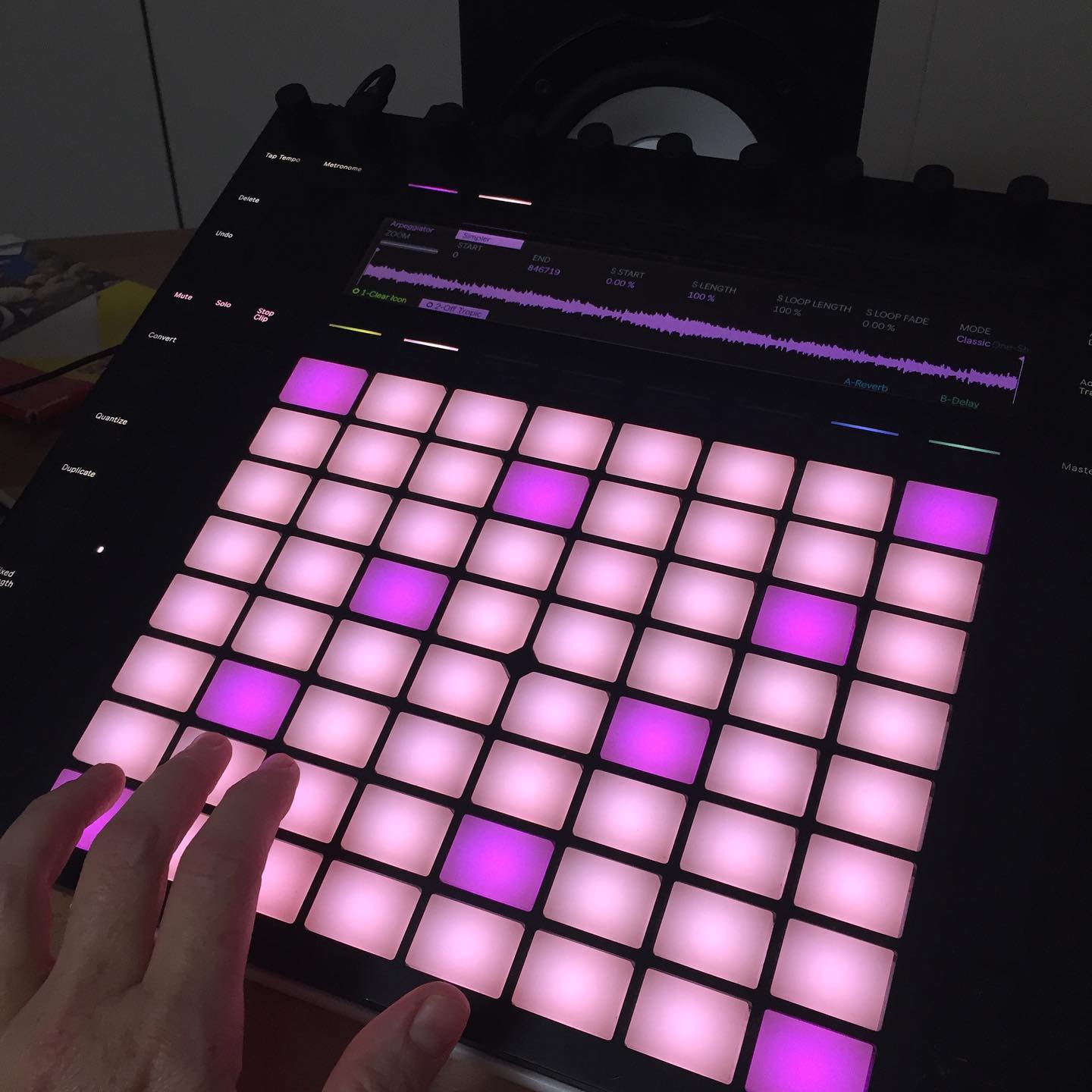 The Ableton Push is an invaluable part of my setup. I use it to create beats and dicover new sounds, but also as a clip launcher when used live. 