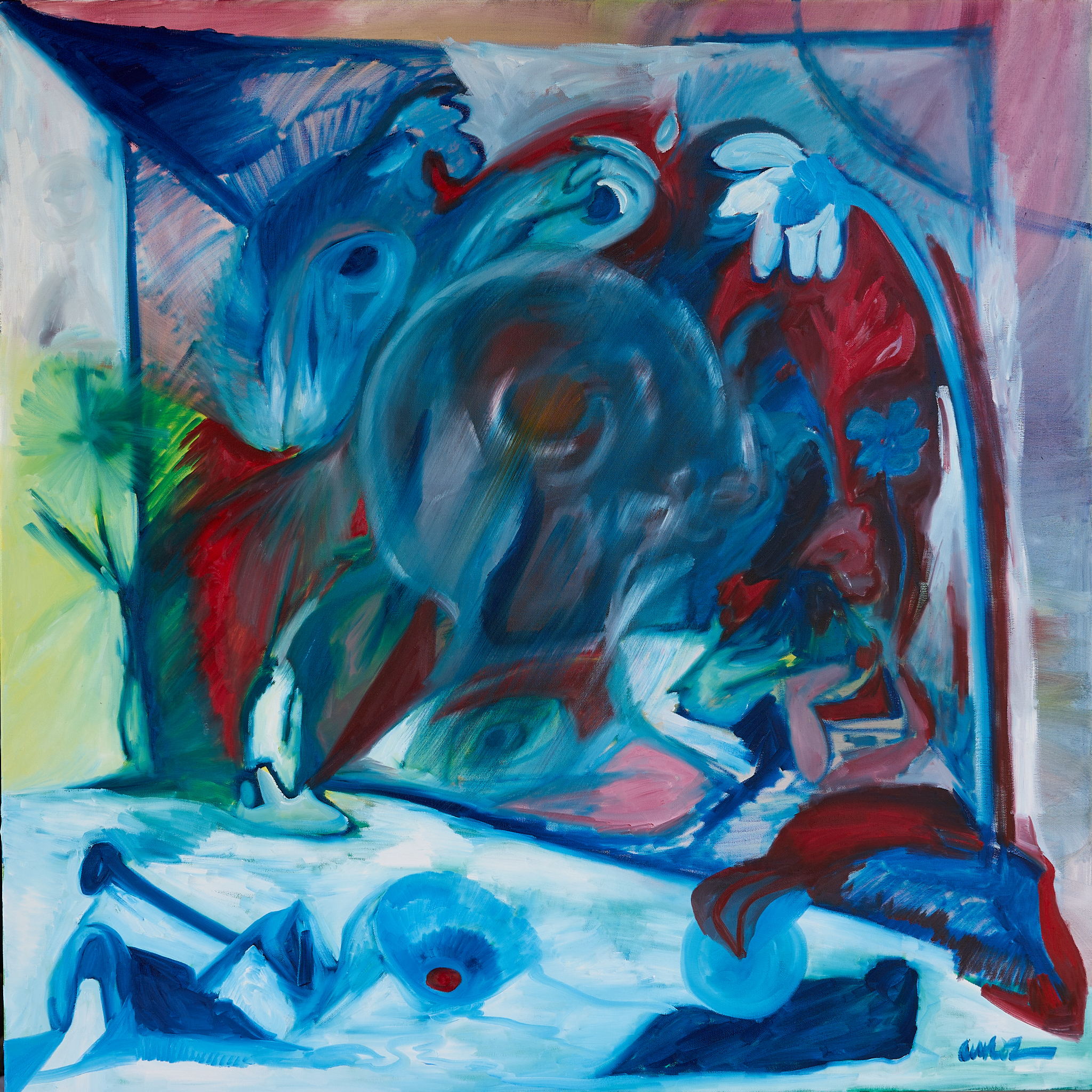 Psychic Theater - 36x36 - Oil on Canvas 2025