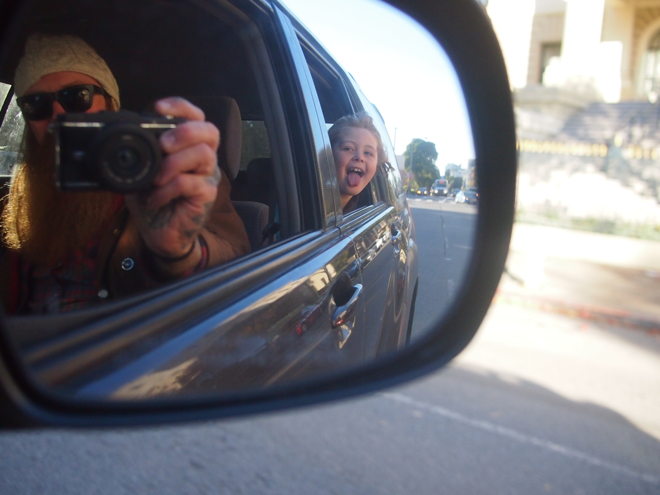 Elanor, driving across San Francisco, 2017.
