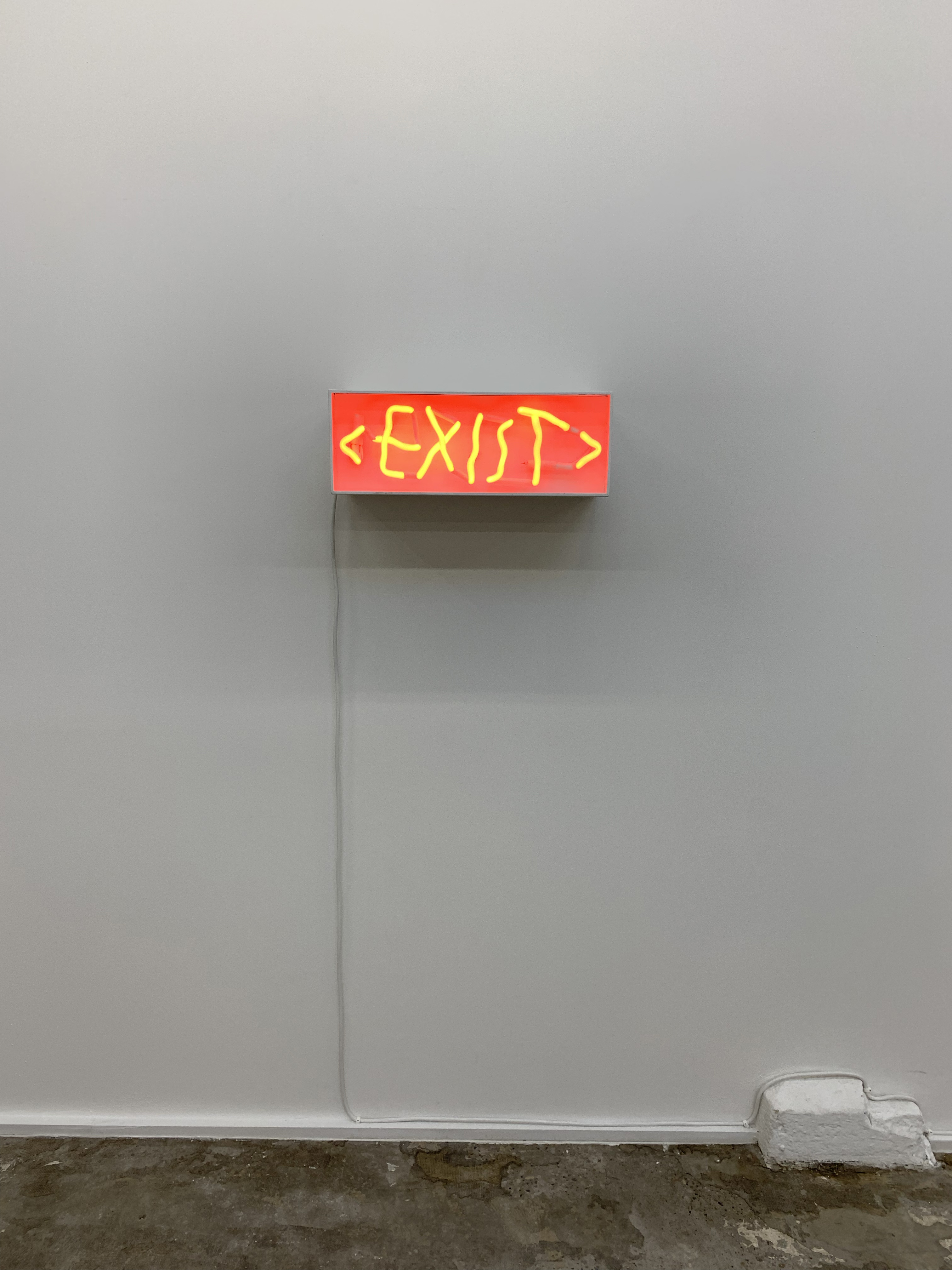 K, bye.. 2019Neon light; metal box14.5 × 50 cm