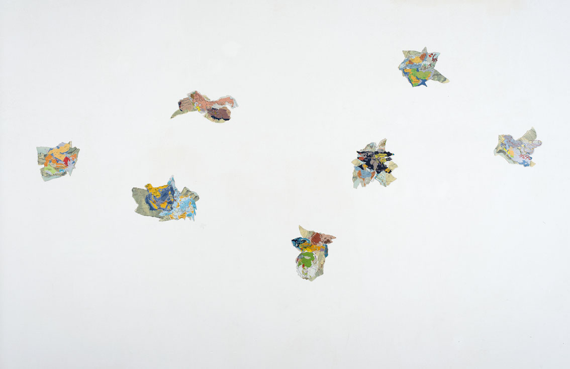 Installation Cartes géographiques, 2014. Studio 420, Rome.