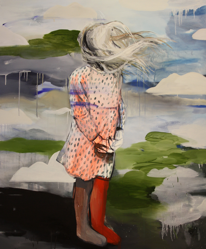 Clouds, acrylic and oil on canvas, 120/100 cm