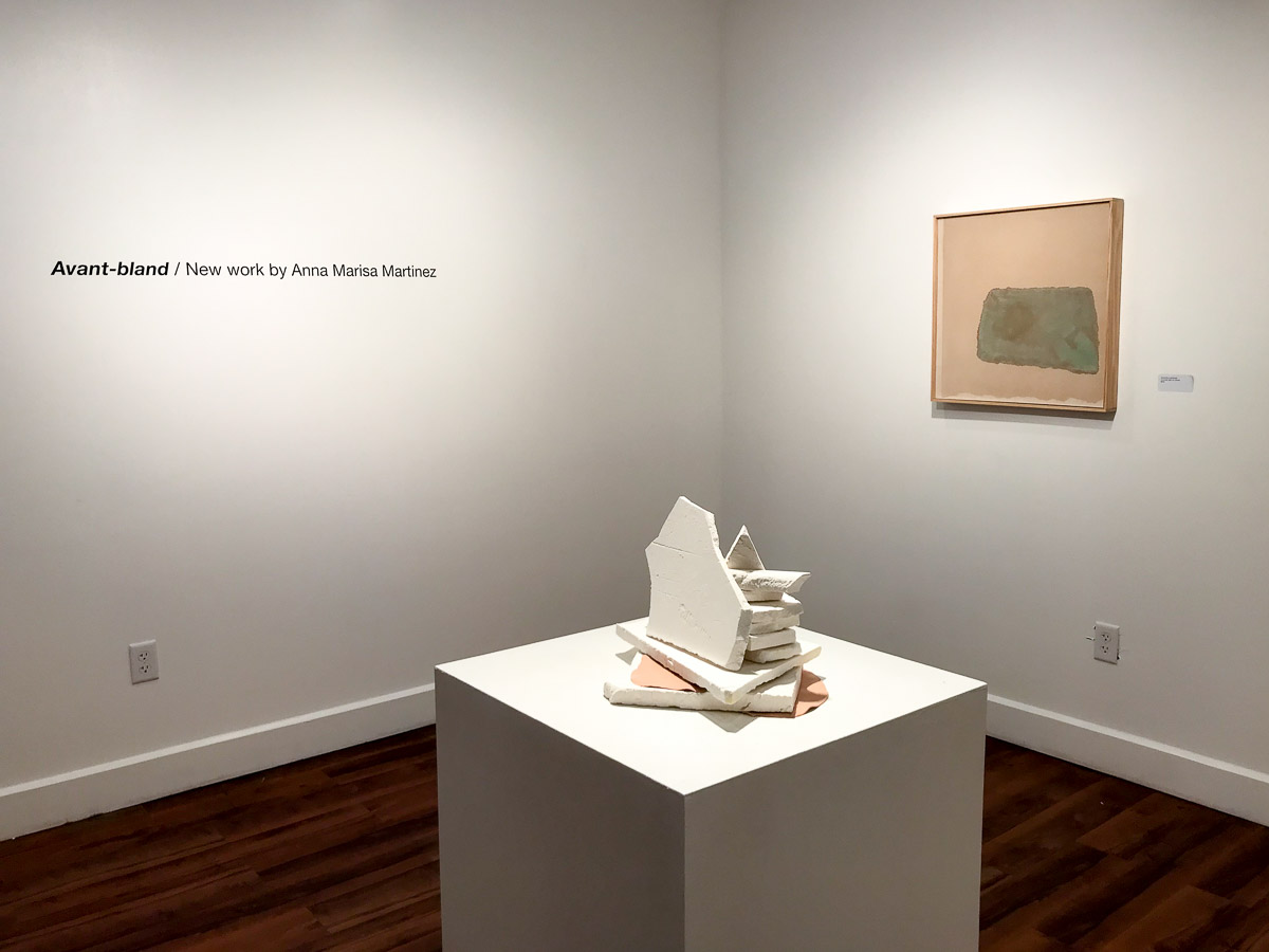 Unfamiliar Landscape, 2018 Acrylic on canvas and Stack I, 2018 Plaster.