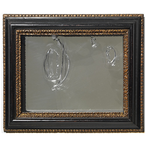 PRIMERA IDEA PER A UNA PINTURA 2014, specchio, plexiglas e cornice, cm 35 x 42