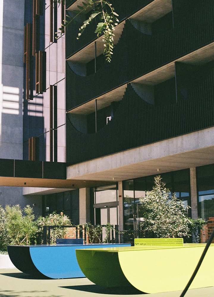 two HERO outdoor table tennis tables at the Curtin University Exchange Precinct, Western Australia