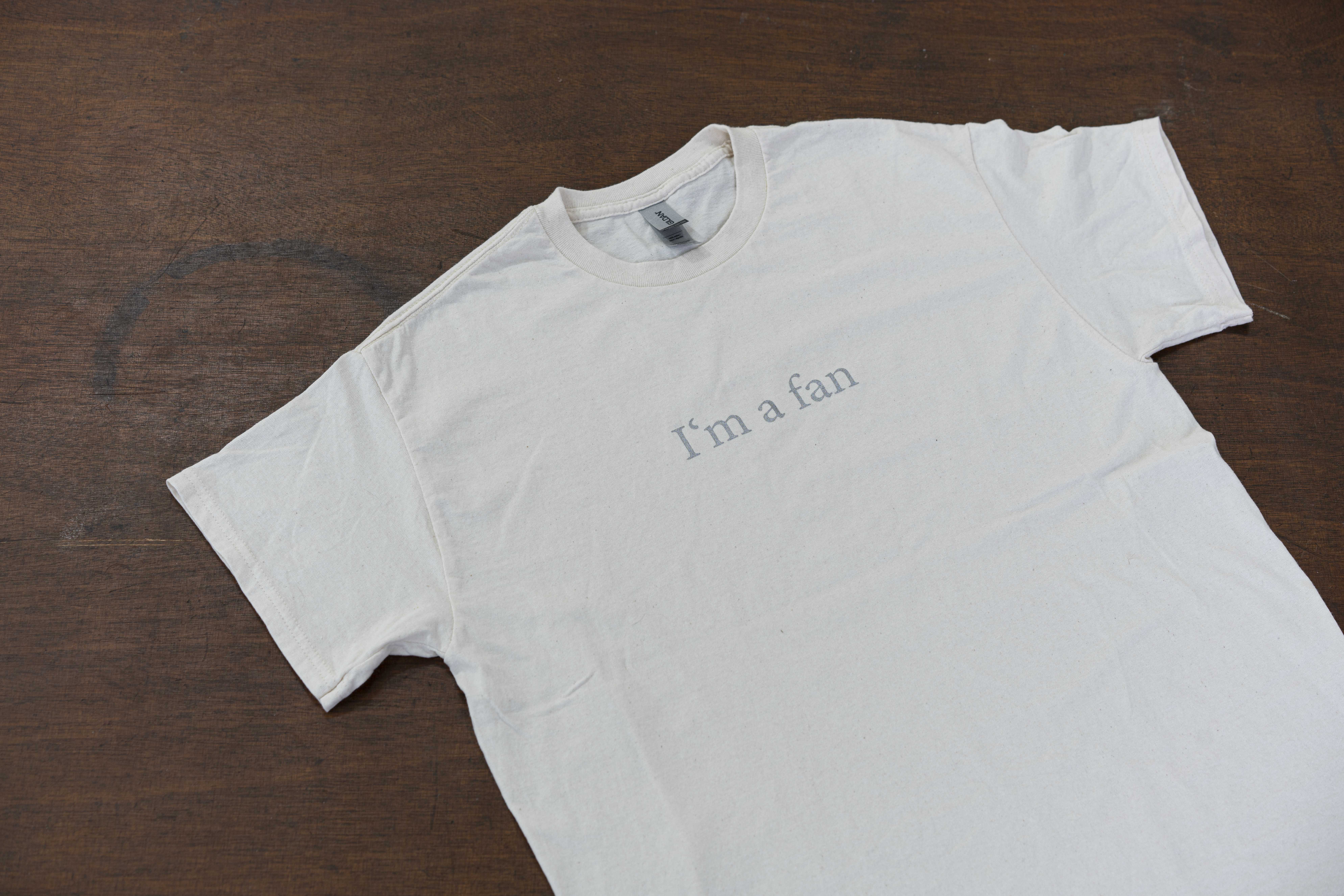 syp.biz – I‘m a fan, 2023, Screen print on cotton t-shirt