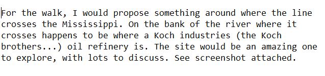 Preparing for the walkalong THE LINE across the Mississippi