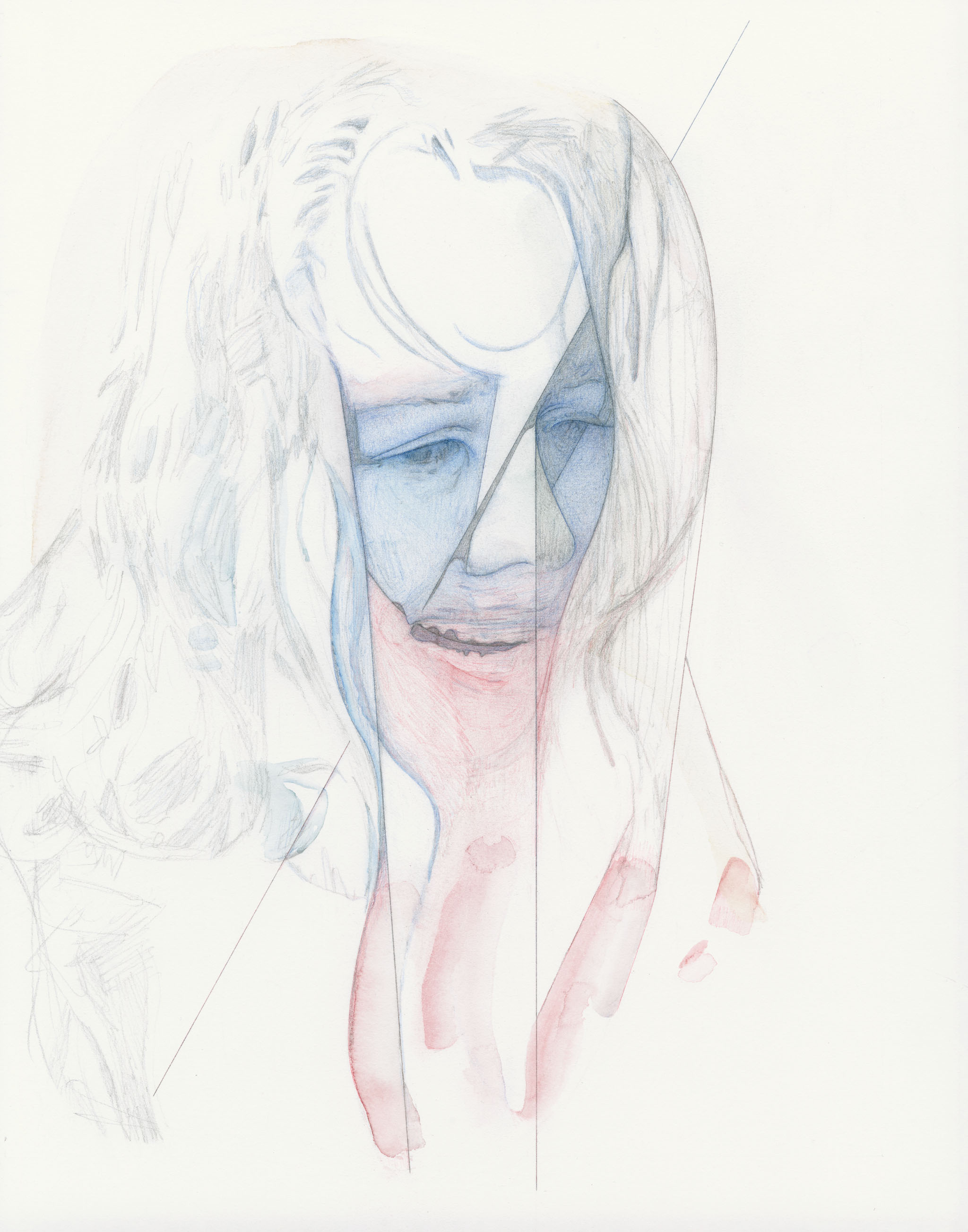 Anna (3) 14x11 colored pencil, graphite and watercolor on paper 2019