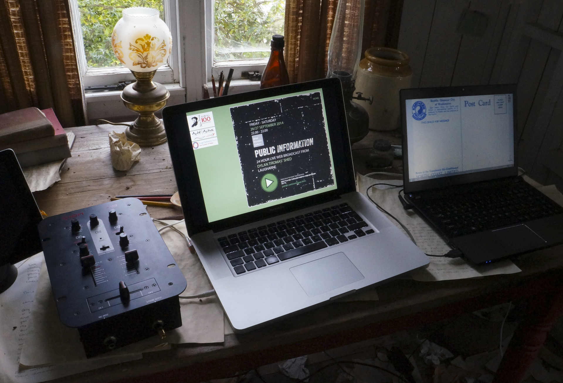 24 Hour Web Broadcast from Dylan Thomas’s Writing Shed, Saturday Sept 27th 2014