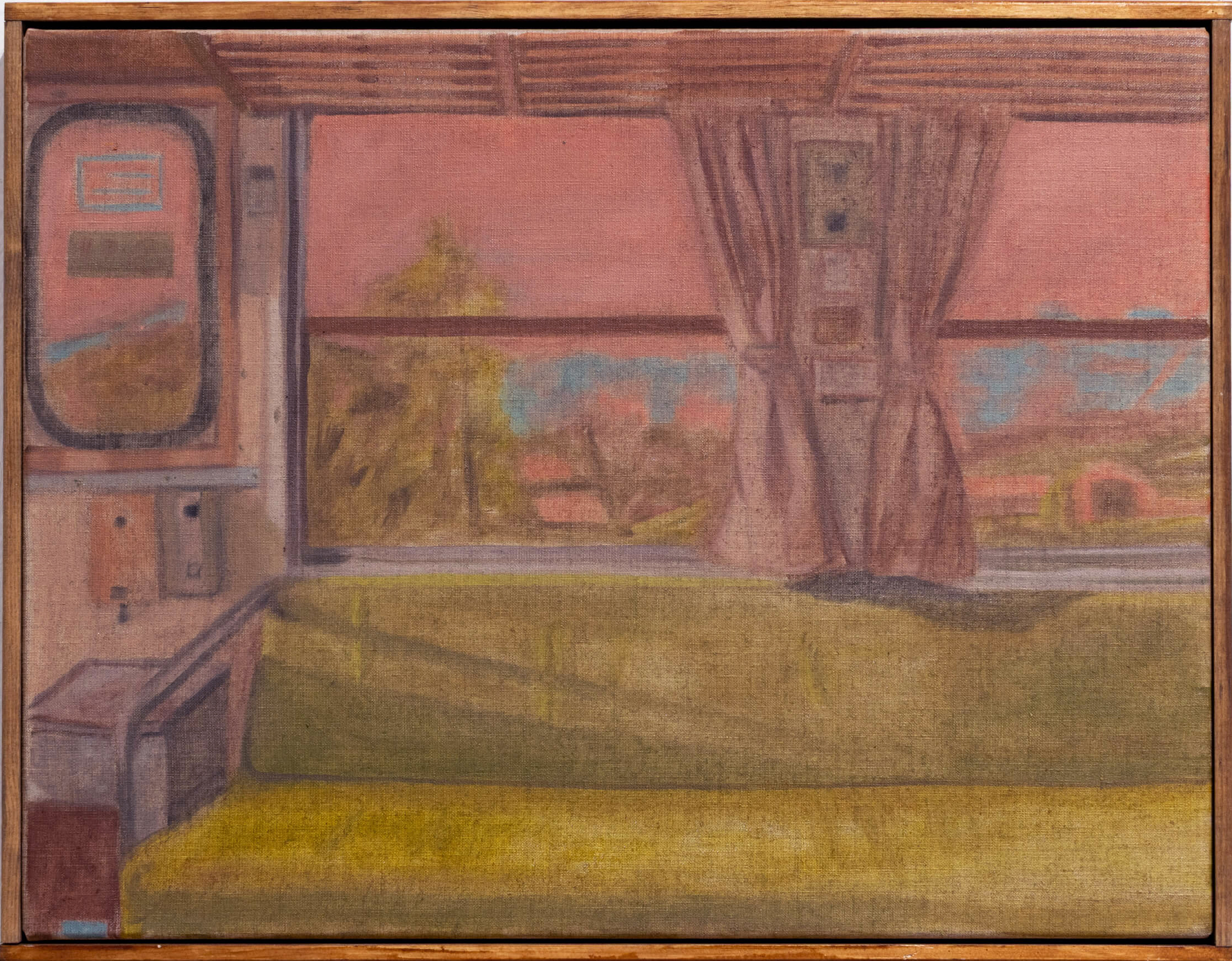Empty Carriage – 37 x 48 cm, oil on linen, pine frame, 2025