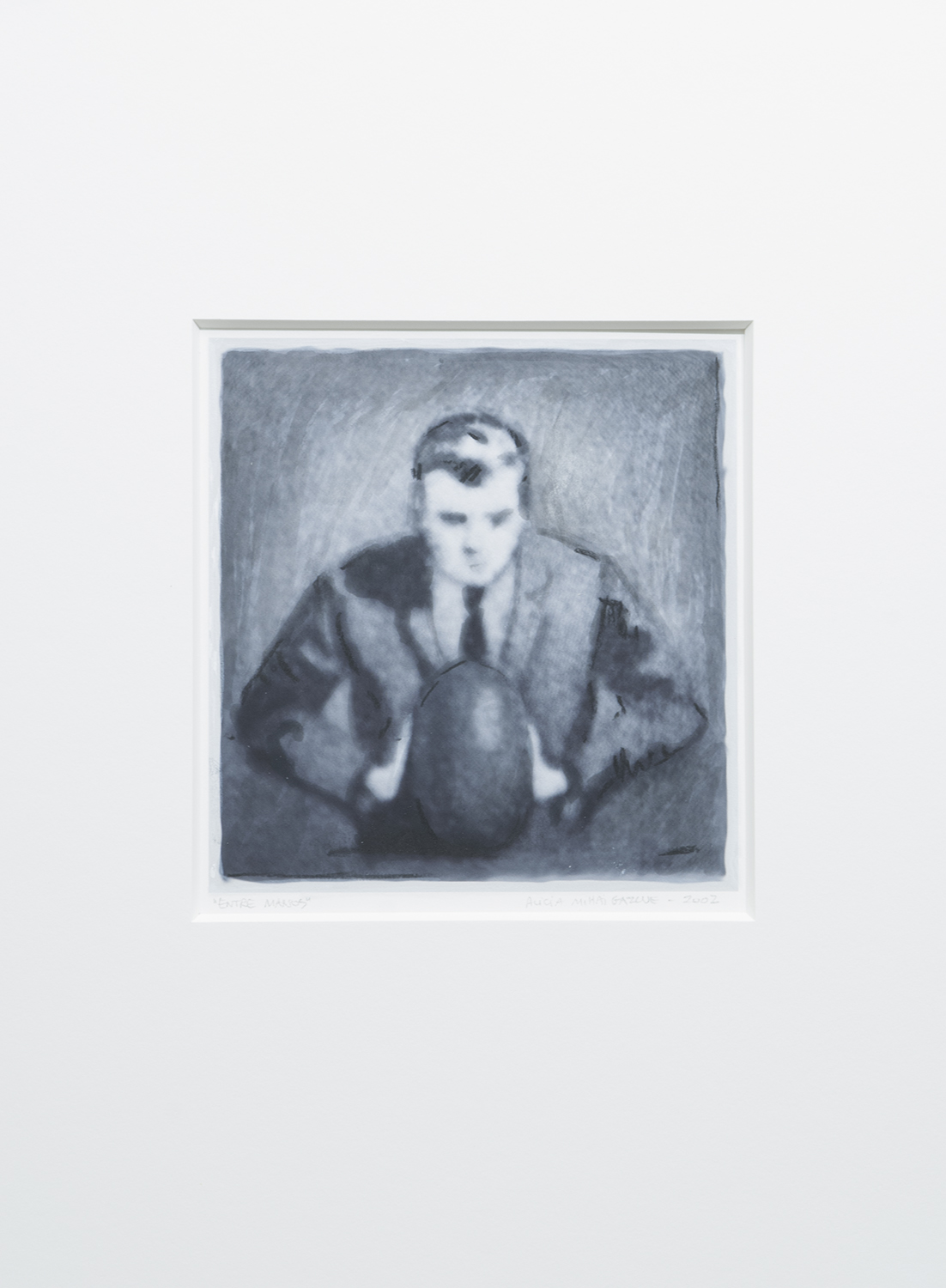 Entre Manos, 2002 Charcoal and watercolor on paper, 6" x 5.5"