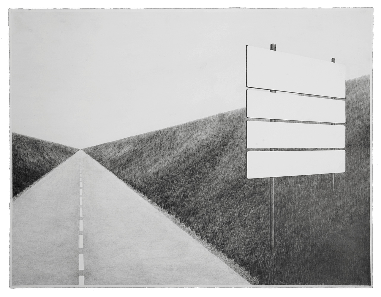 Endless Road I, 2010mine graphite sur papier, 50x65cm