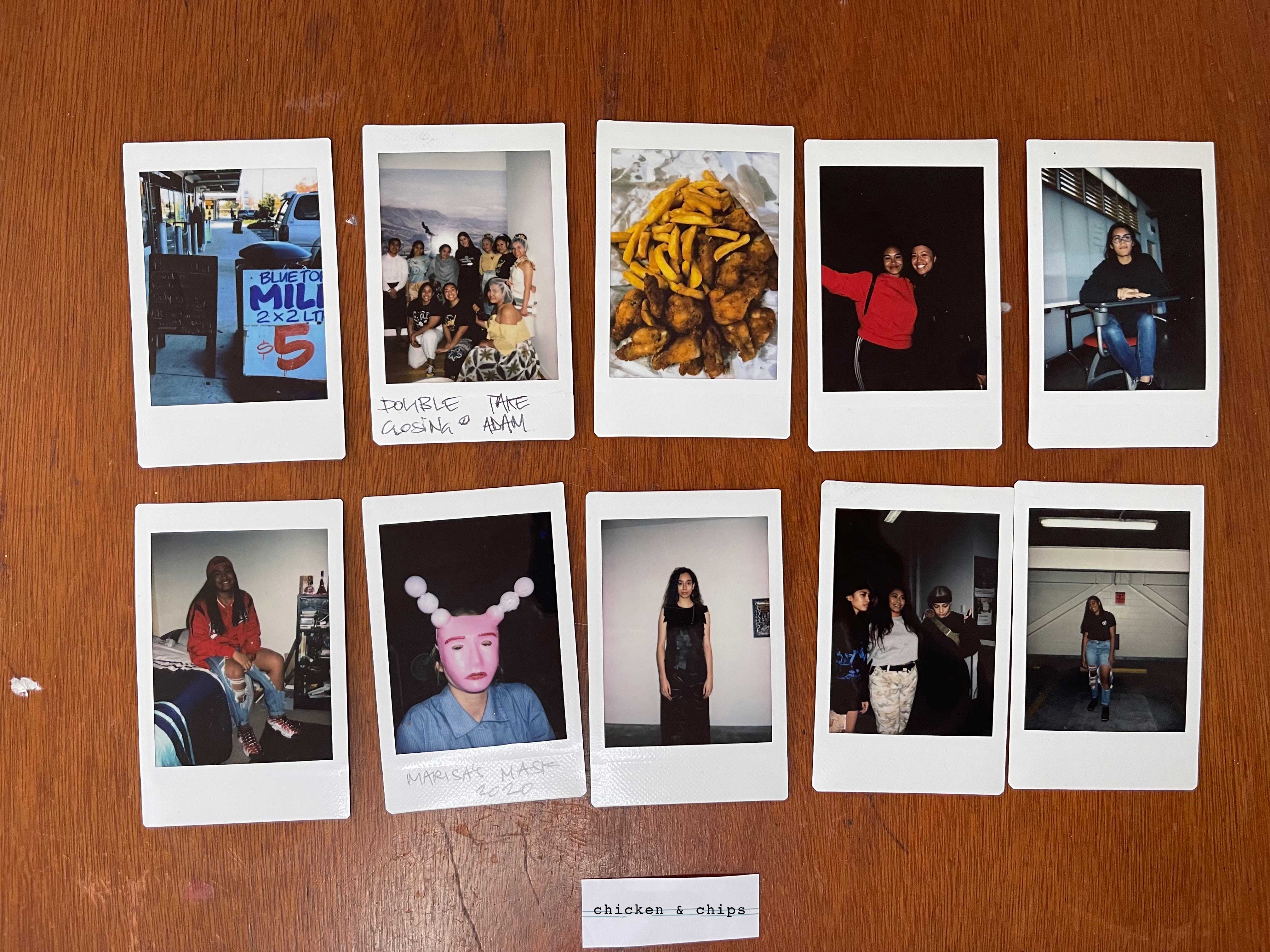  chicken & chips, set of 10 instax polaroids, 2017-21