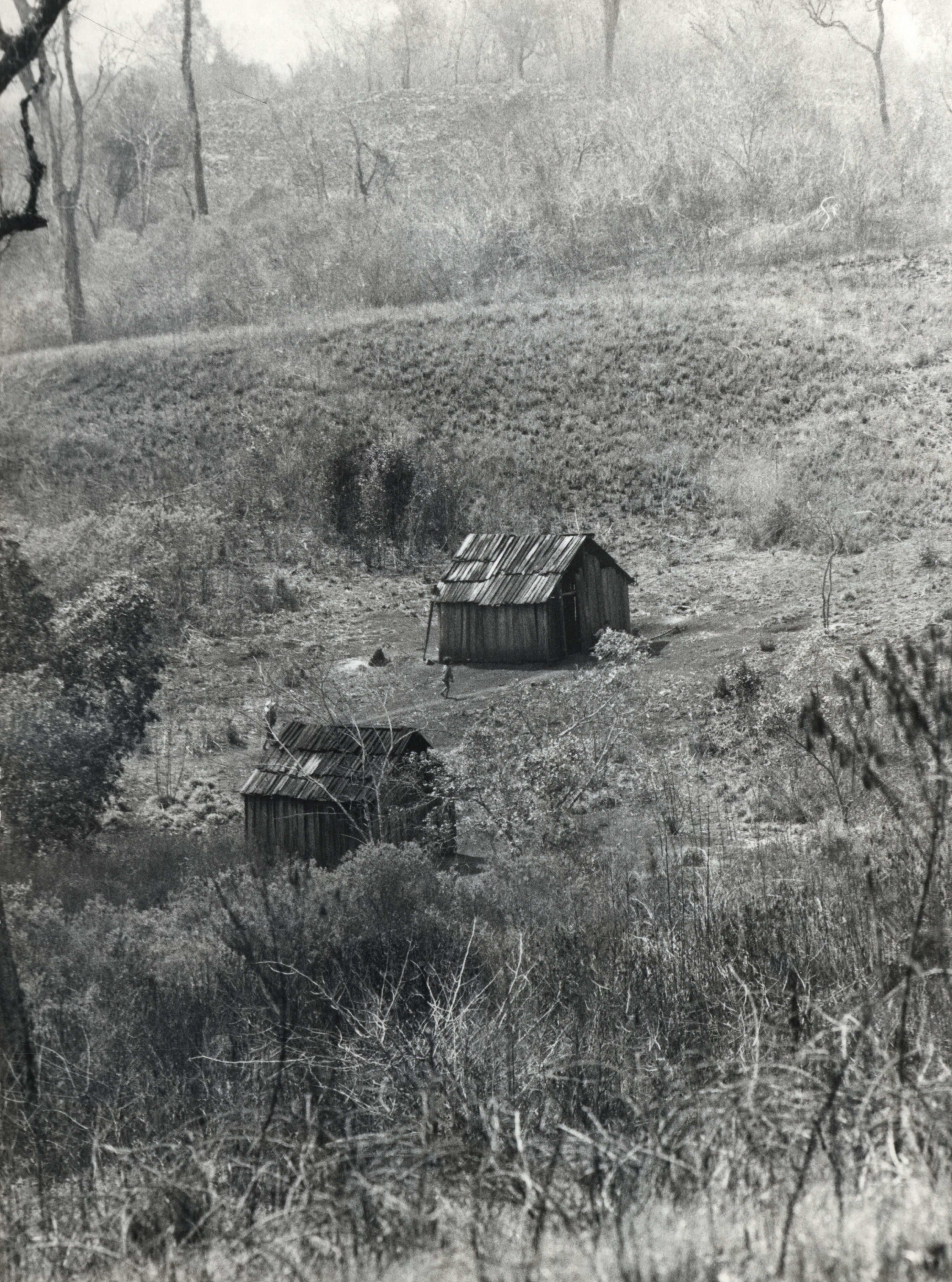 Autoria desconhecida, "Paisagem com casas de madeira", s.d.