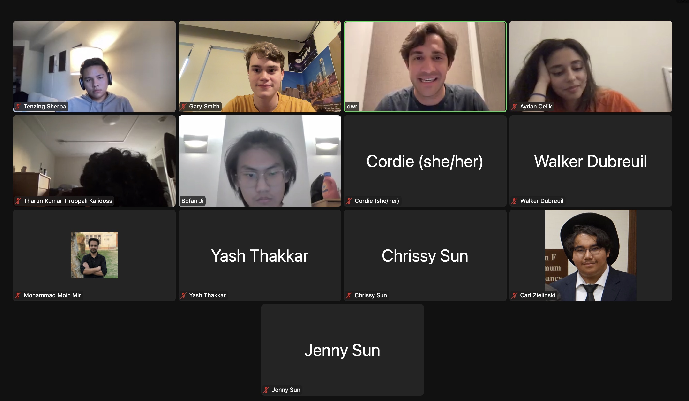 Screenshot of a Zoom meeting Jay Jog, the co-founder of Sei Labs