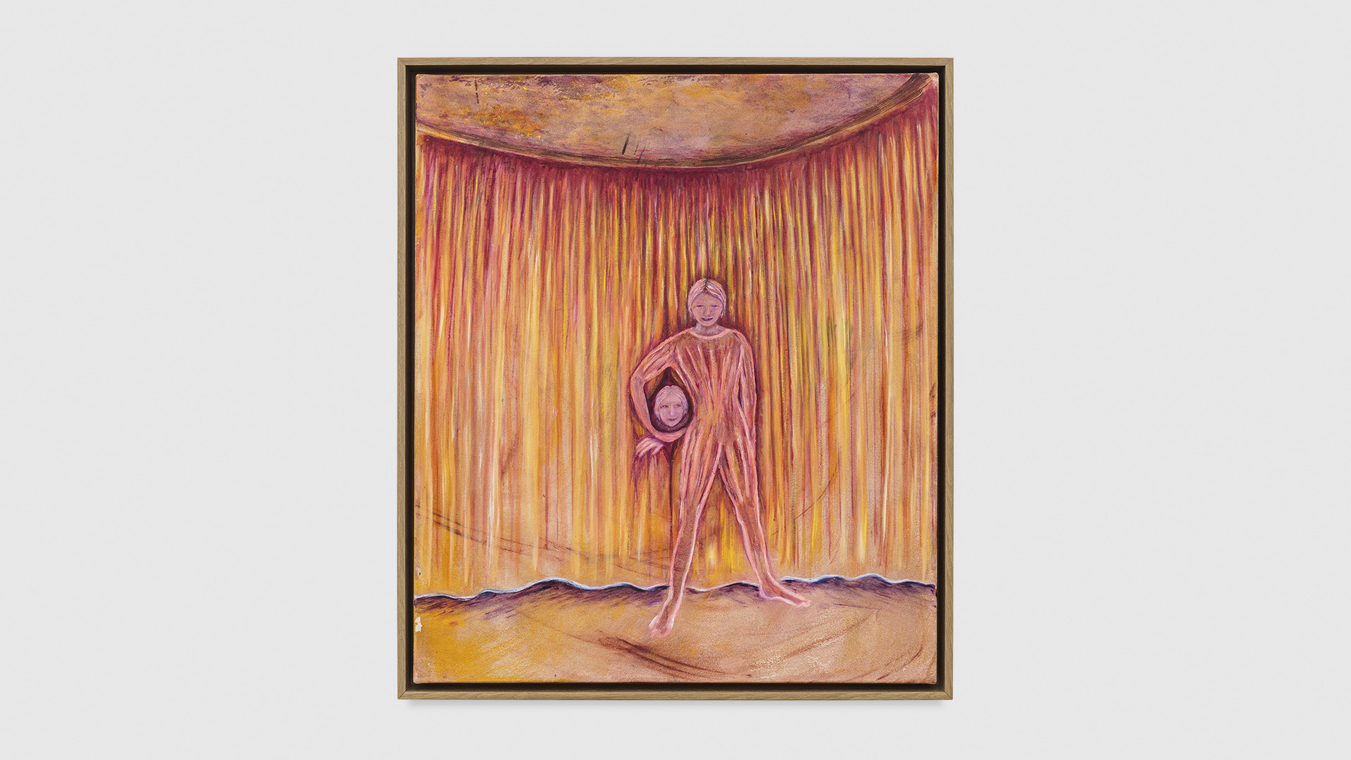 All About The Standing, 2025, oil and pigment on canvas, 70 × 60 cm