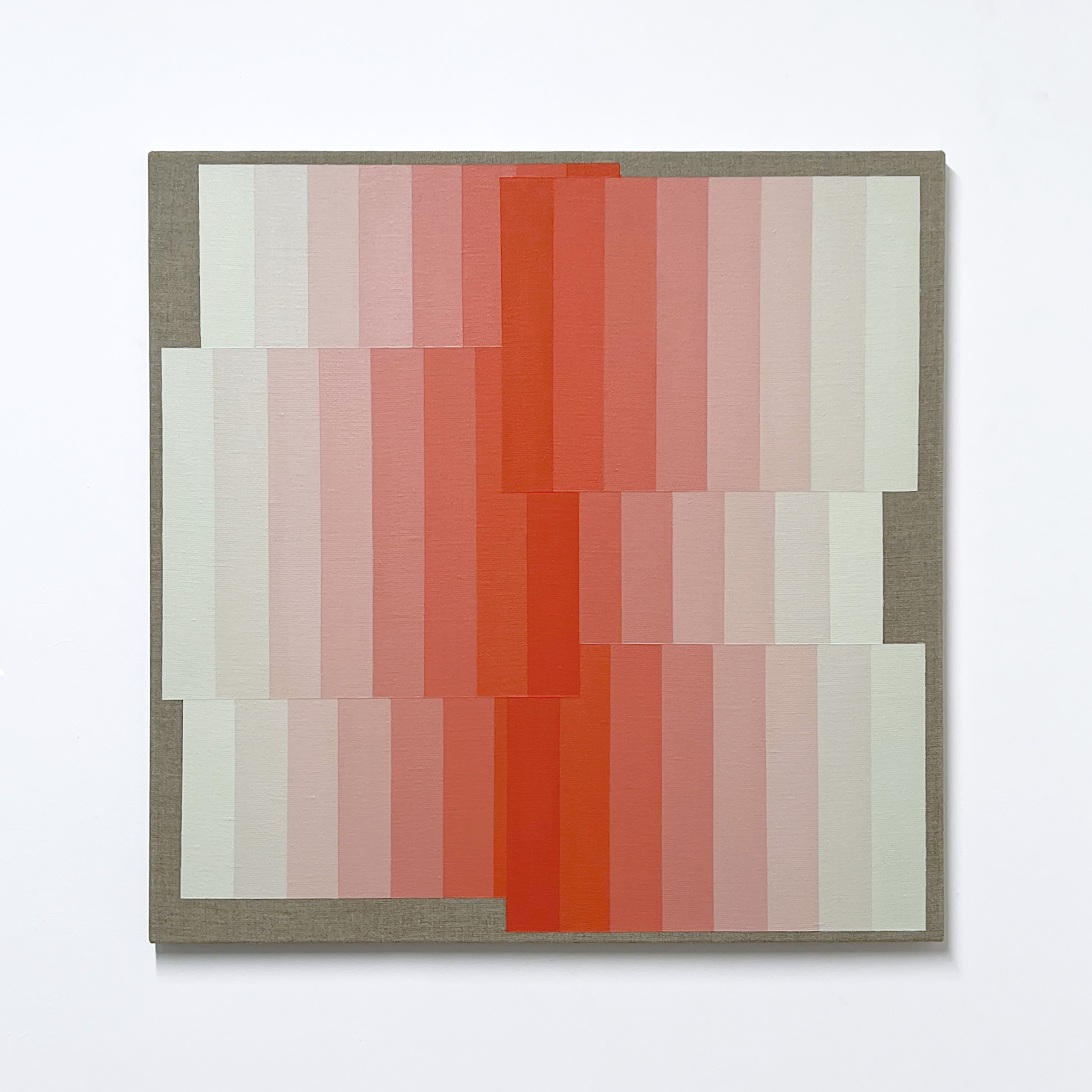 Machbands (chroma) LXVII, 61cm x 61cm, acrylic on linen