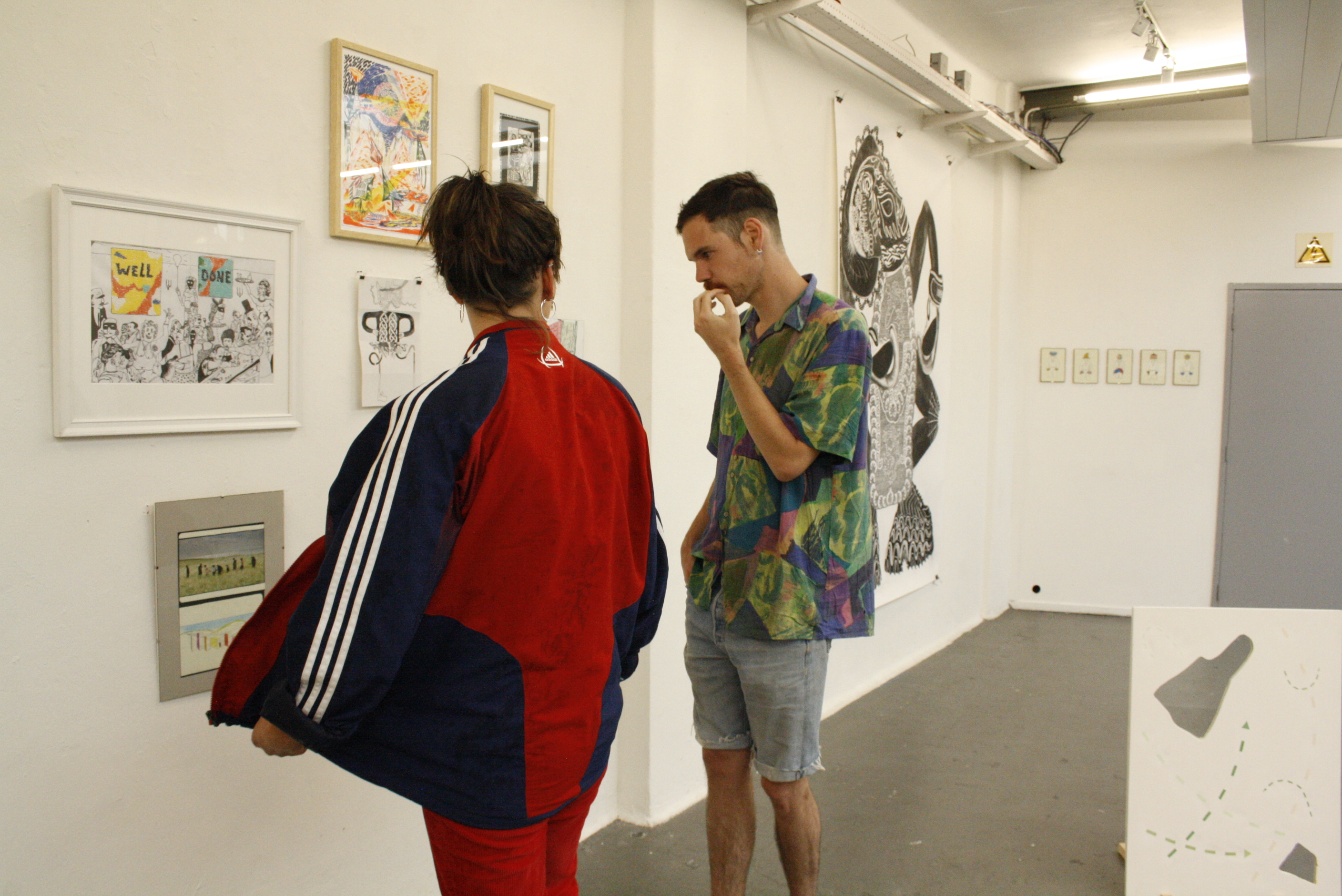 exhibition overview: Simon van Iersel, Roy van Wezenbeek, Ema Vanekova, Larissa Schepers, Nina van de Ven, Thomas Koevoets, Eva Hoonhout