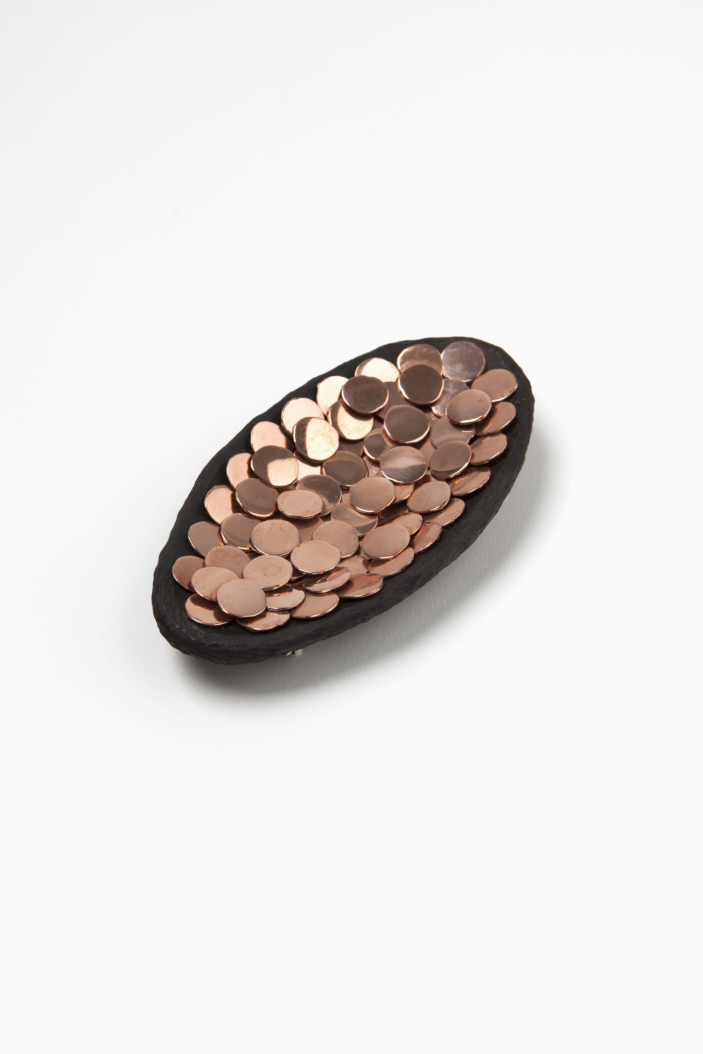 CuC | 2021 | brooch | wood, copper, silver, steel