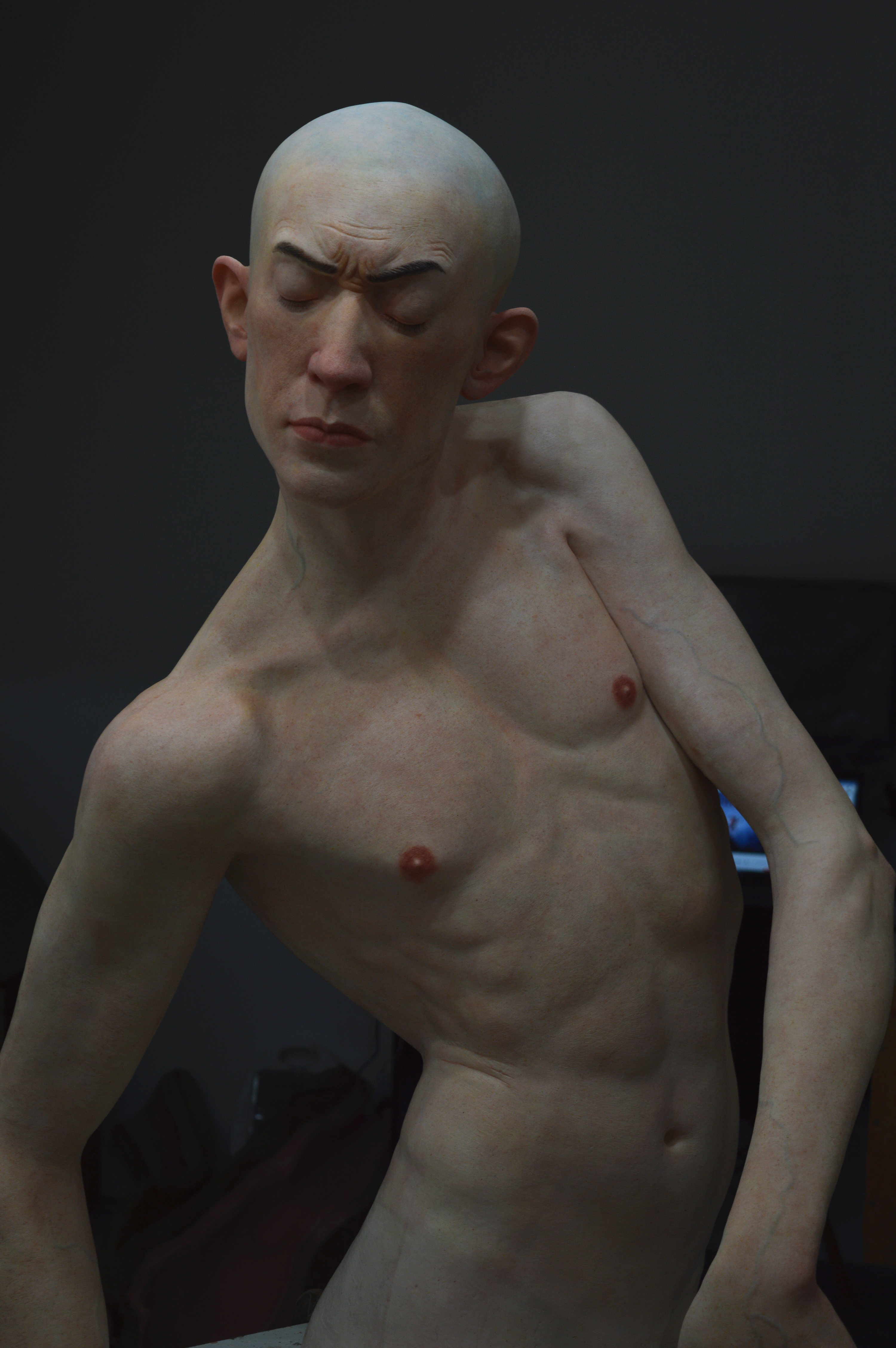 Nikutai, 2019. Resina, fibra de vidro, estrutura de alumínio e tinta acrílica, 210 x 150 x 100 cm.