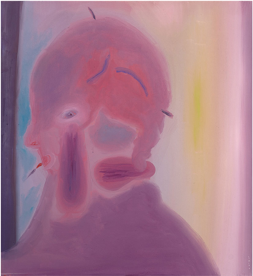 untitled / 60 x 55 cm / oil on nettle / Andreas Lech 2023