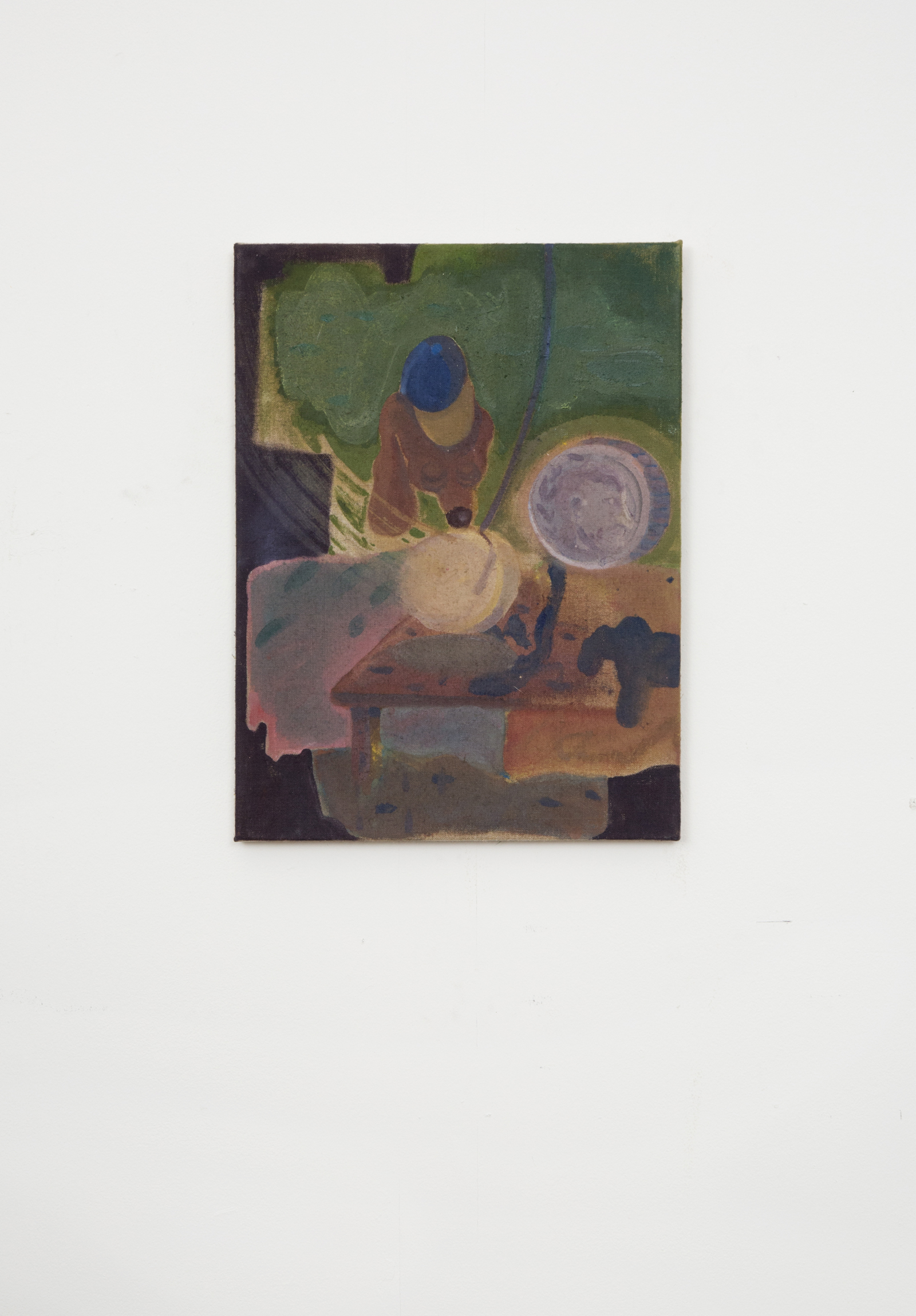 I Trim the Barber, 2014. Oil on Linen, 16"x12"