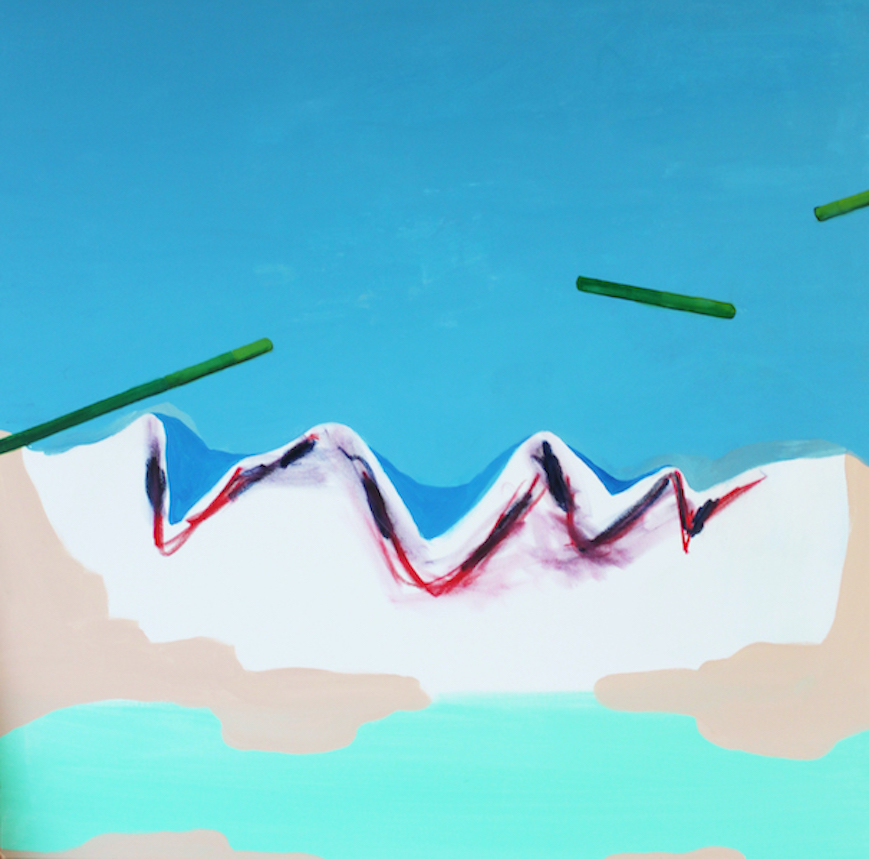 Terrain de jeu, 2019acrylique sur toile, 100 x 100 cm