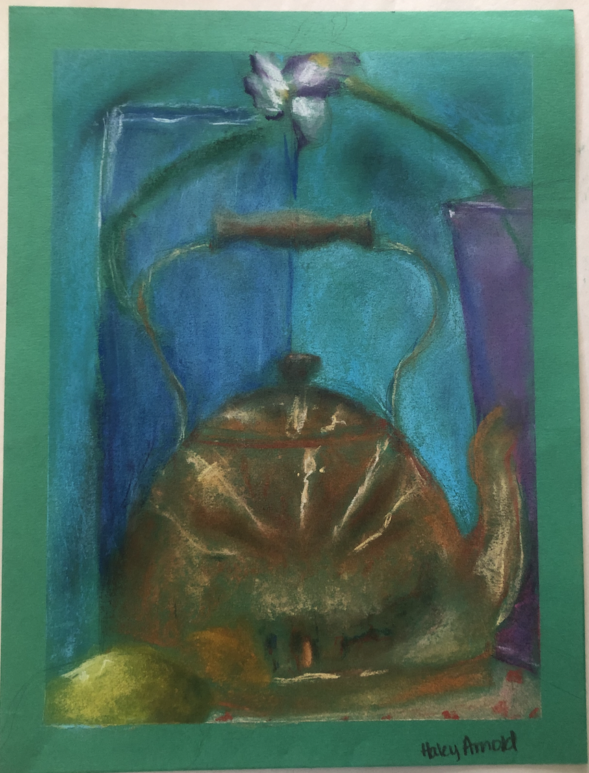 Green Still Life - 2017 - Chalk pastels on paper - Contact for purchase