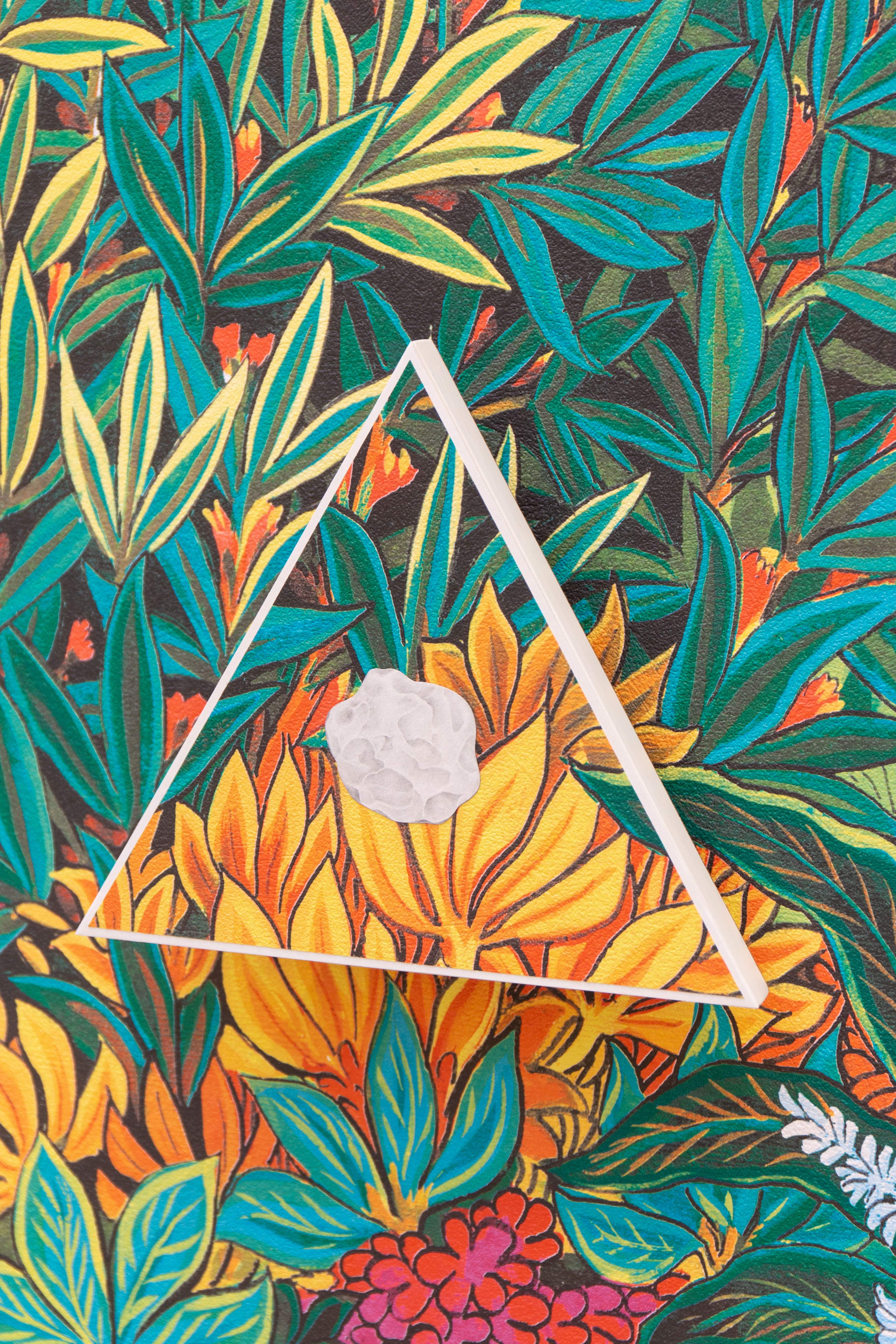 meteorite (drawing)graphite on paper, wallpaper, wood, paint20.3 x 23 x 2 cm (8 x 9 x 0.75 in)