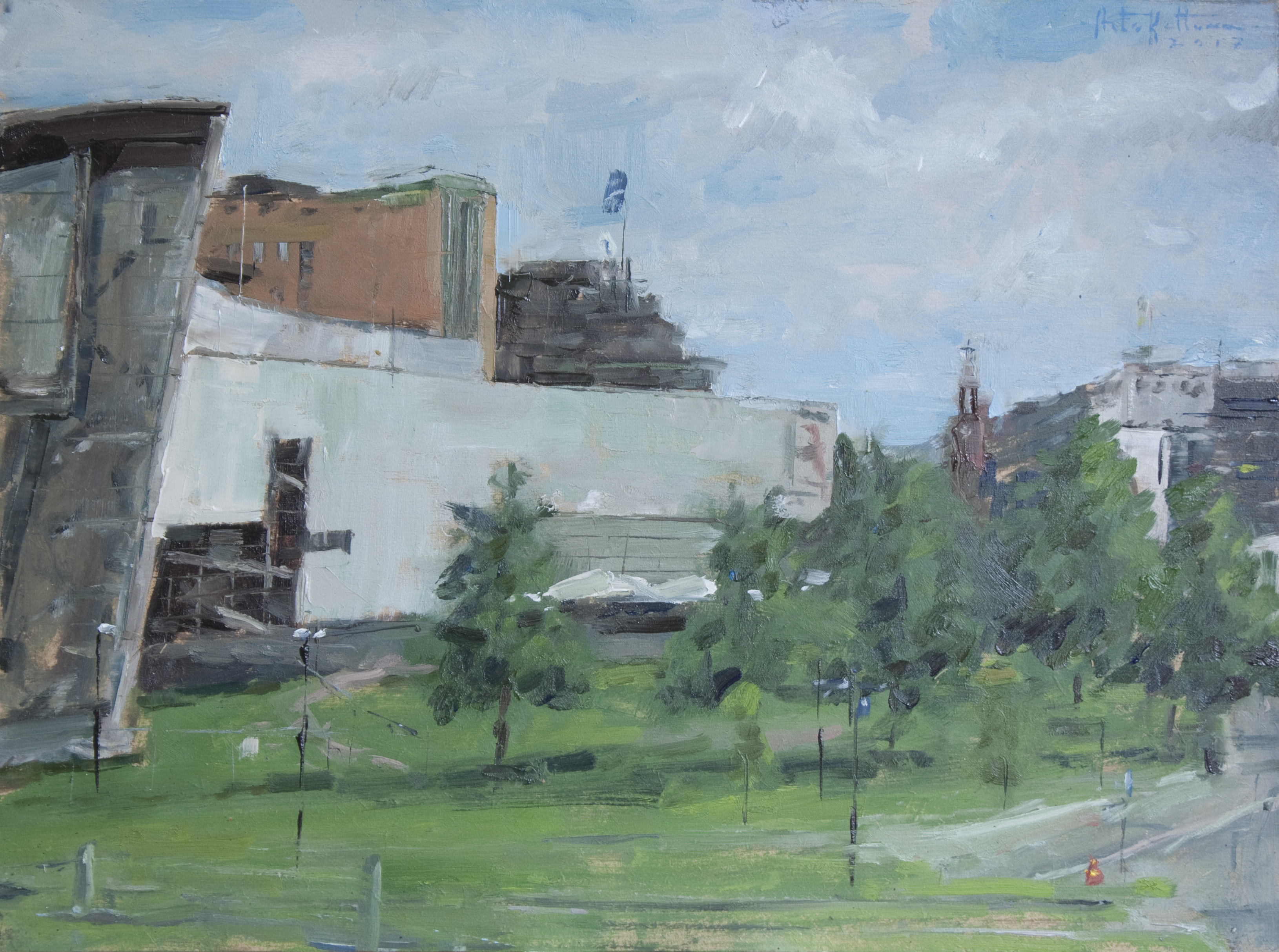 "Kiasma", oil, 26x35cm, 2017